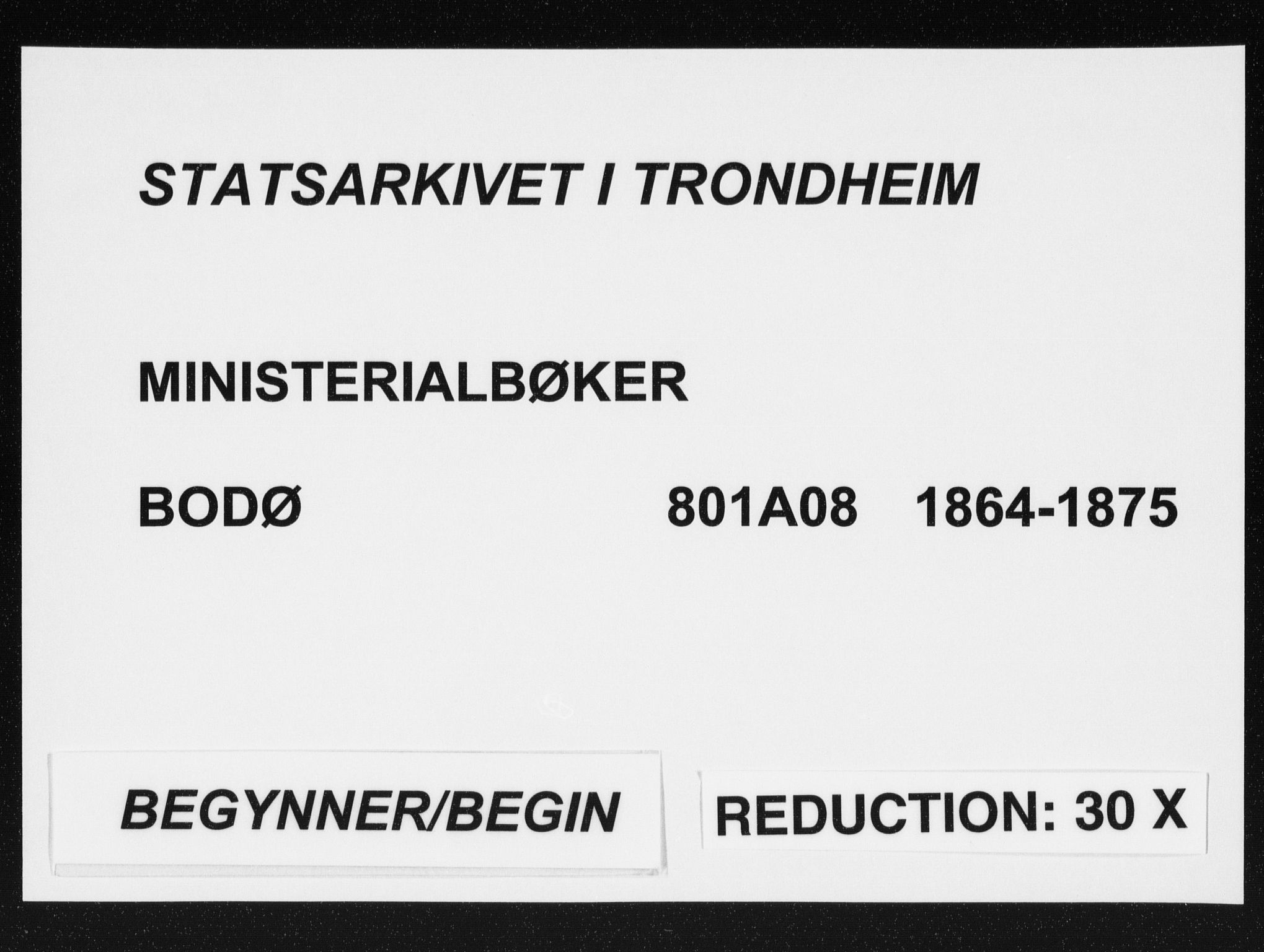 Ministerialprotokoller, klokkerbøker og fødselsregistre - Nordland, SAT/A-1459/801/L0008: Parish register (official) no. 801A08, 1864-1875