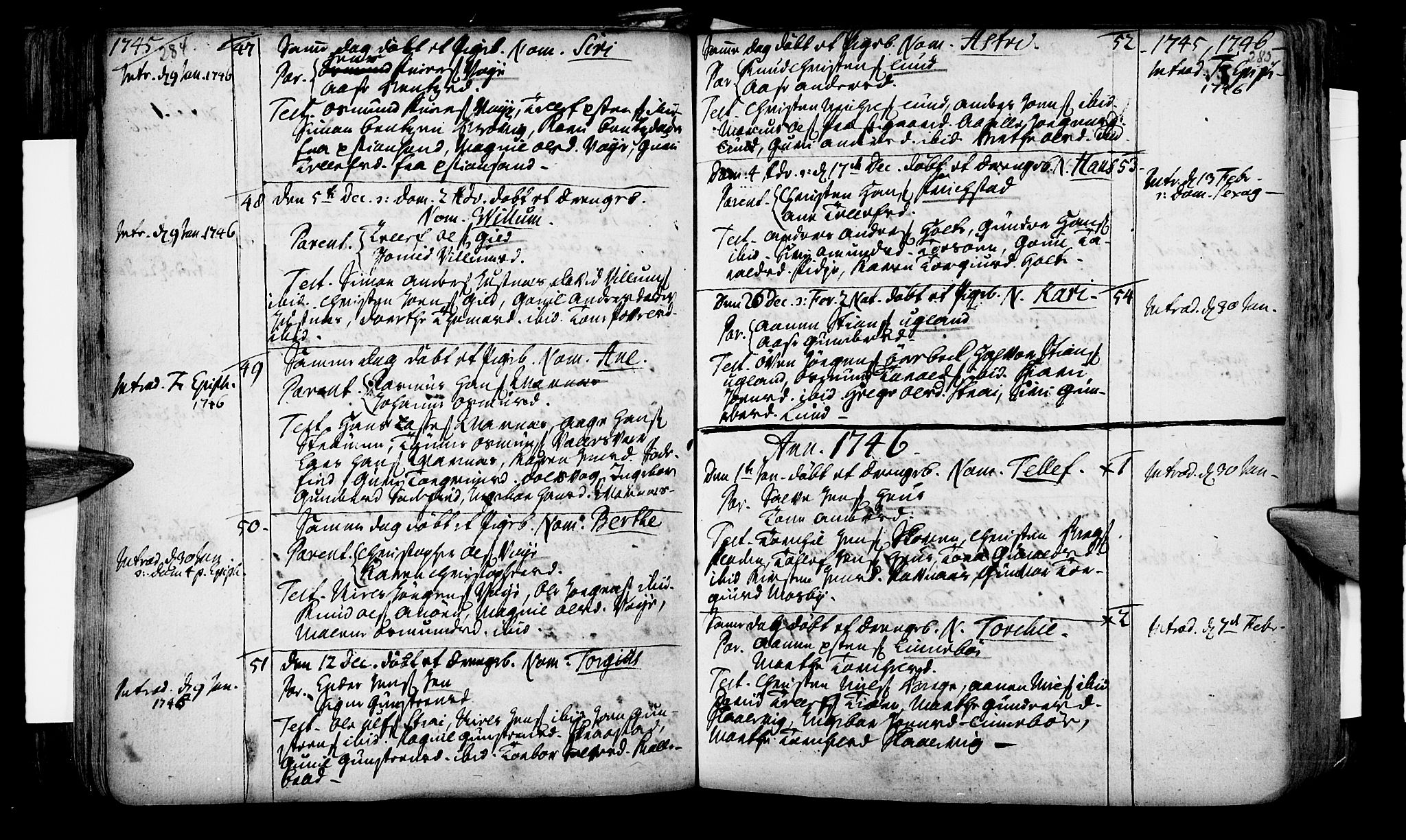 Oddernes sokneprestkontor, SAK/1111-0033/F/Fa/Faa/L0002: Parish register (official) no. A 2, 1719-1764, p. 284-285