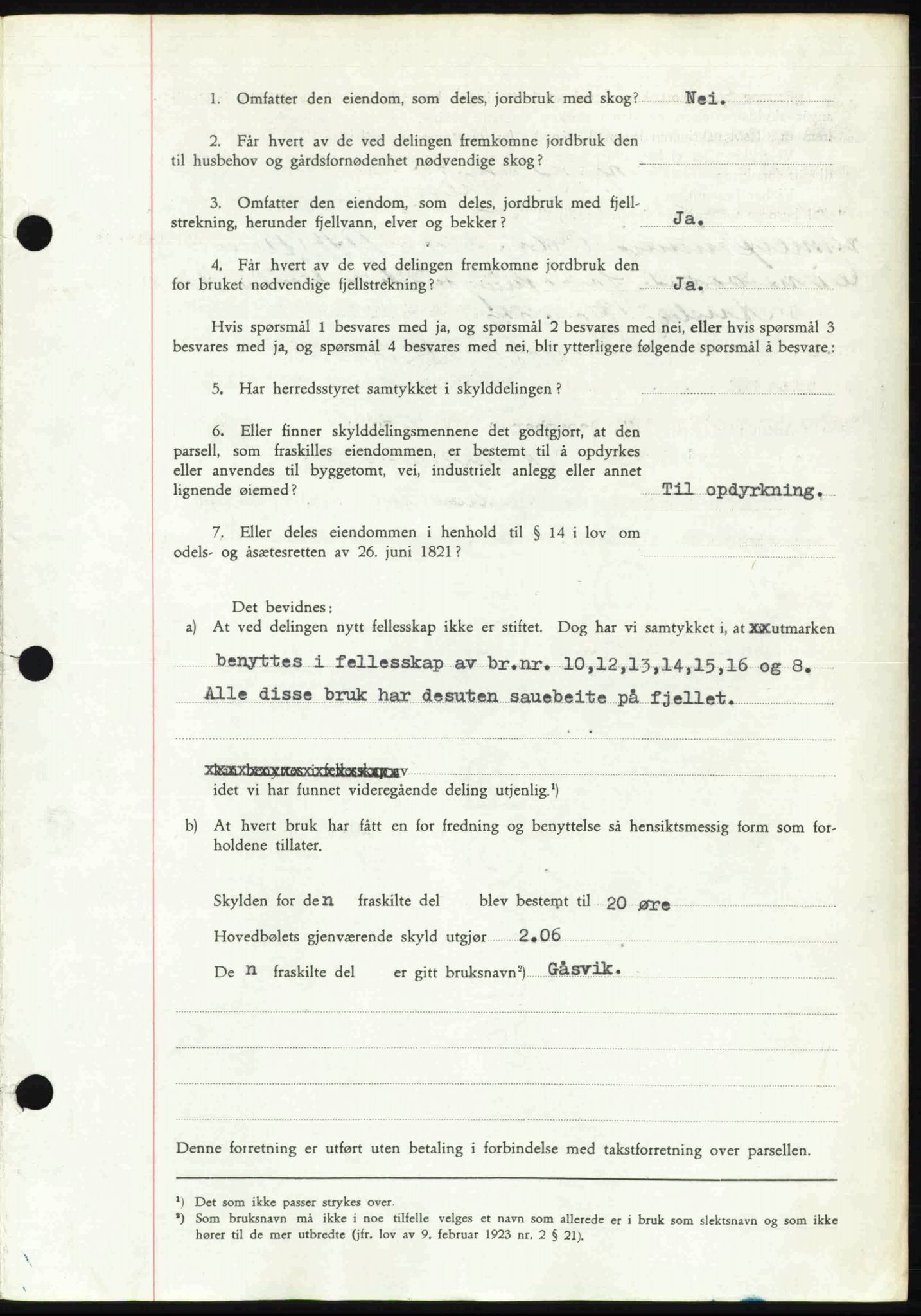 Rana sorenskriveri , SAT/A-1108/1/2/2C: Mortgage book no. A 6, 1939-1940, Diary no: : 1861/1939