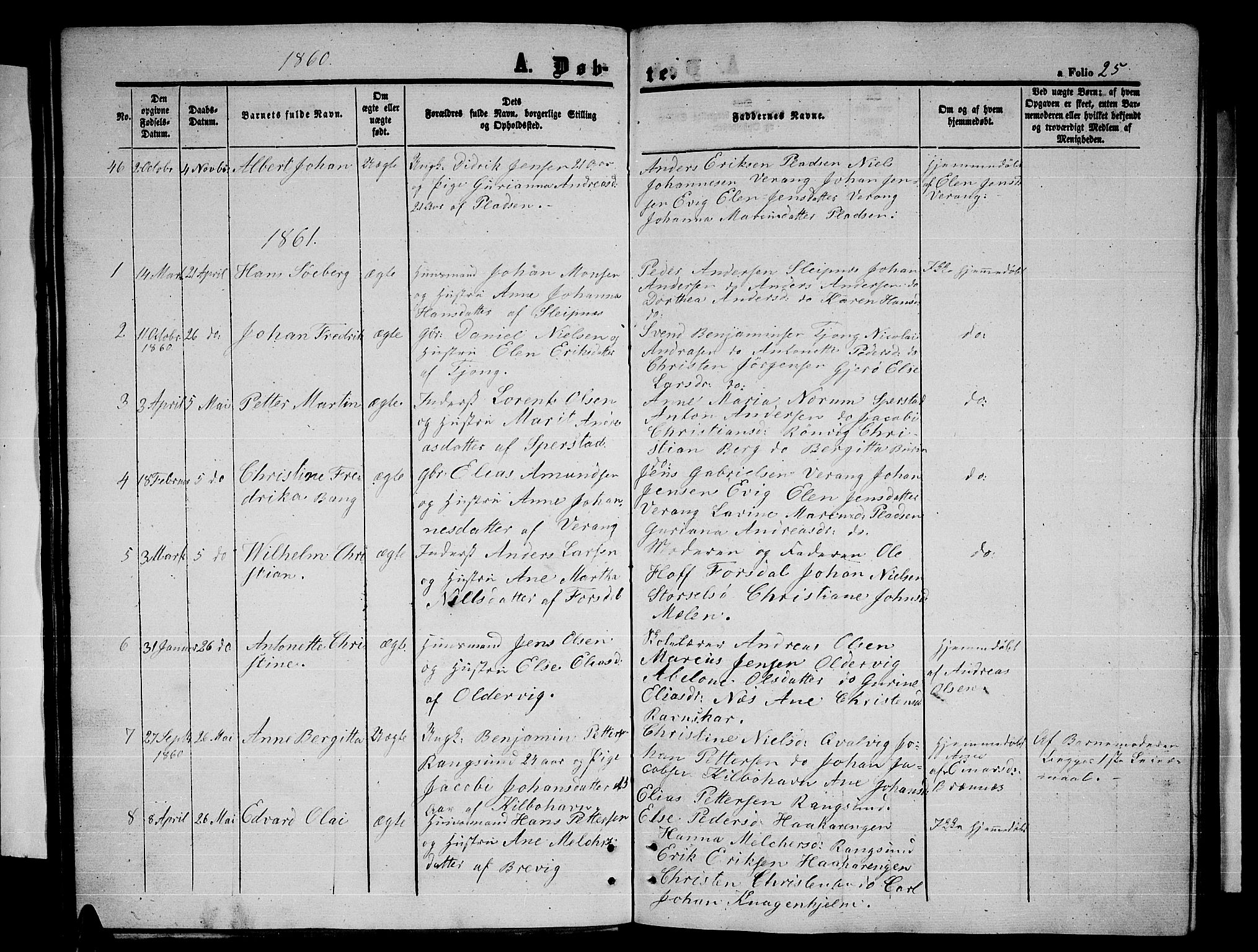 Ministerialprotokoller, klokkerbøker og fødselsregistre - Nordland, AV/SAT-A-1459/841/L0619: Parish register (copy) no. 841C03, 1856-1876, p. 25