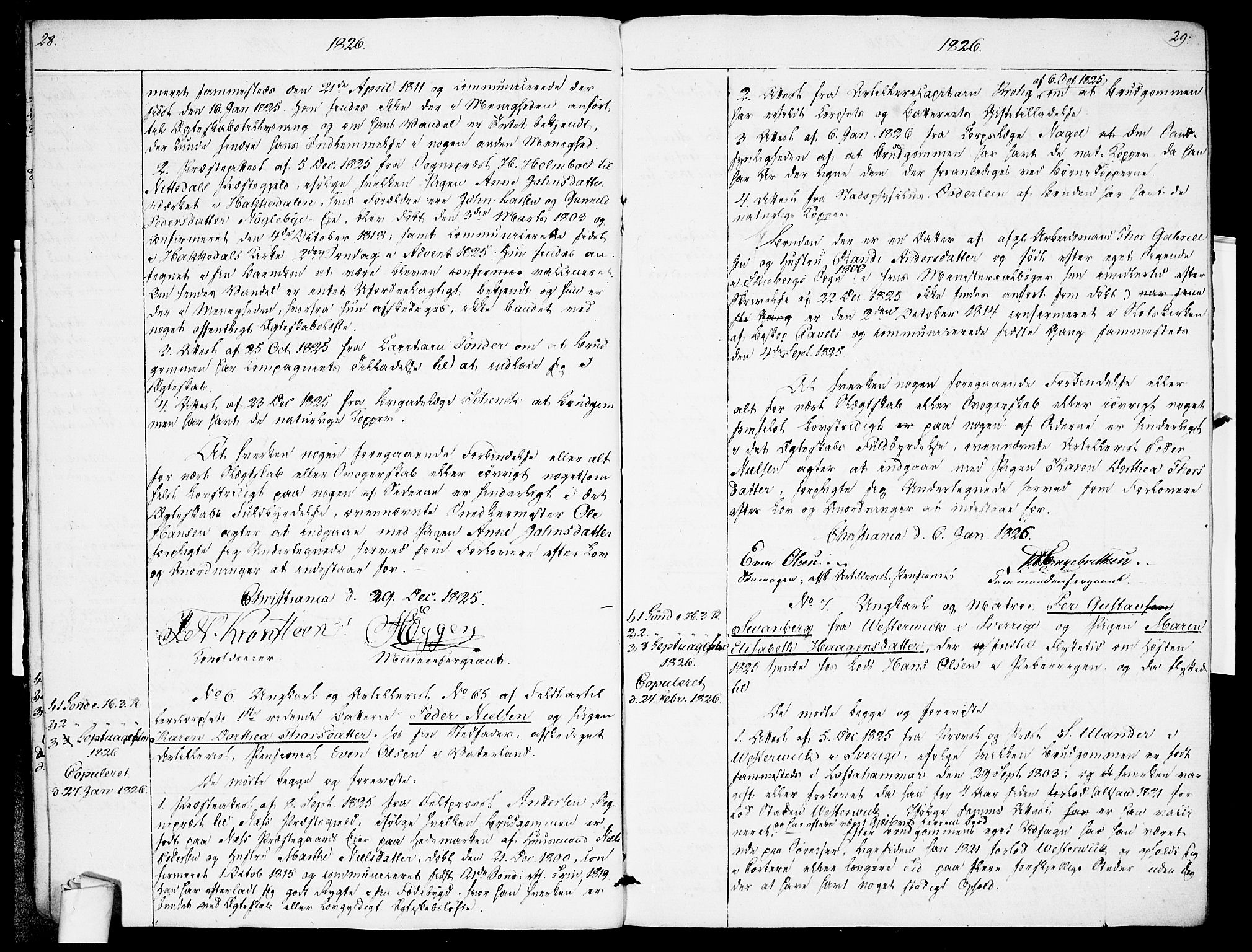 Garnisonsmenigheten Kirkebøker, SAO/A-10846/H/Ha/L0001: Banns register no. I 1, 1823-1828, p. 28-29