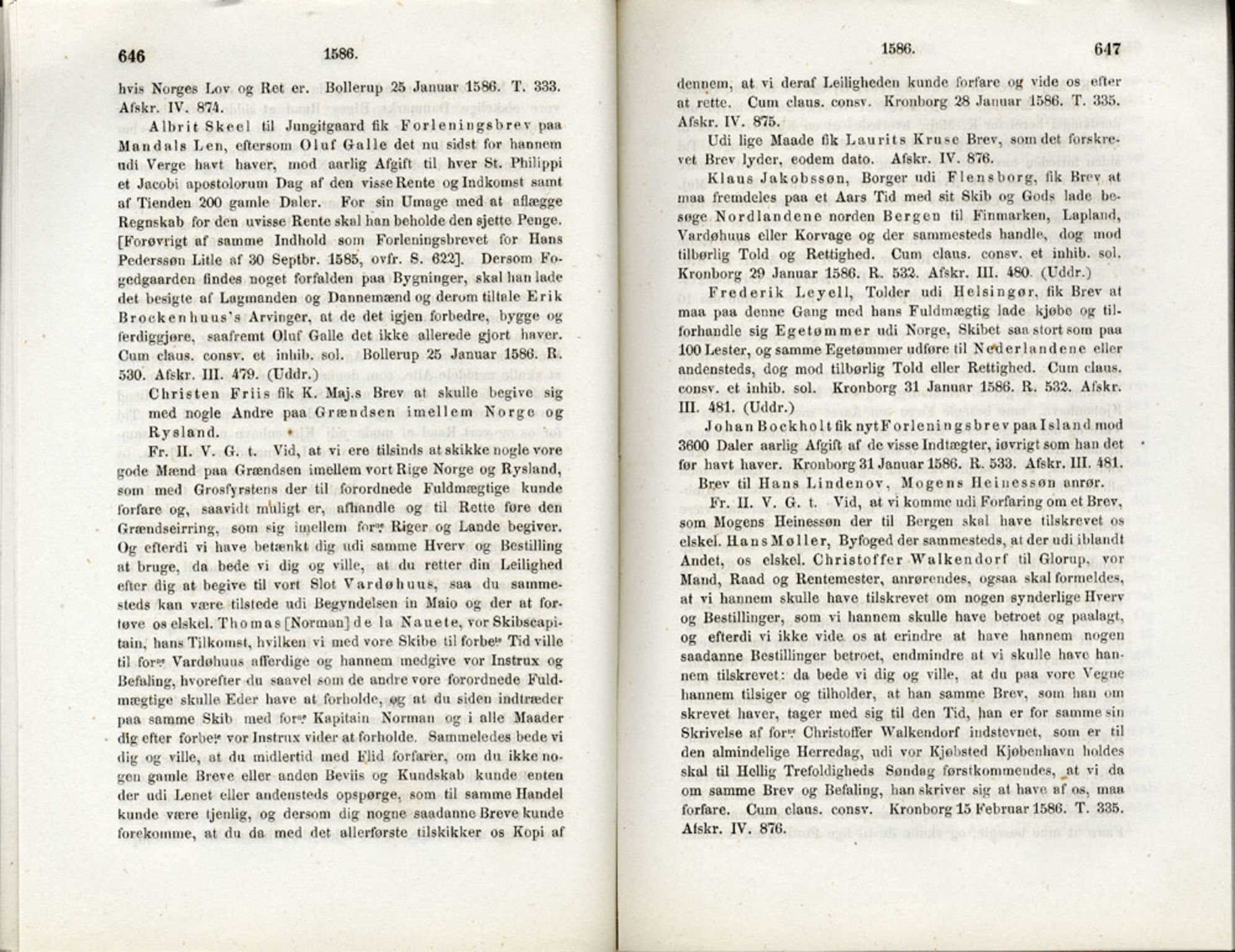 Publikasjoner utgitt av Det Norske Historiske Kildeskriftfond, PUBL/-/-/-: Norske Rigs-Registranter, bind 2, 1572-1588, p. 646-647