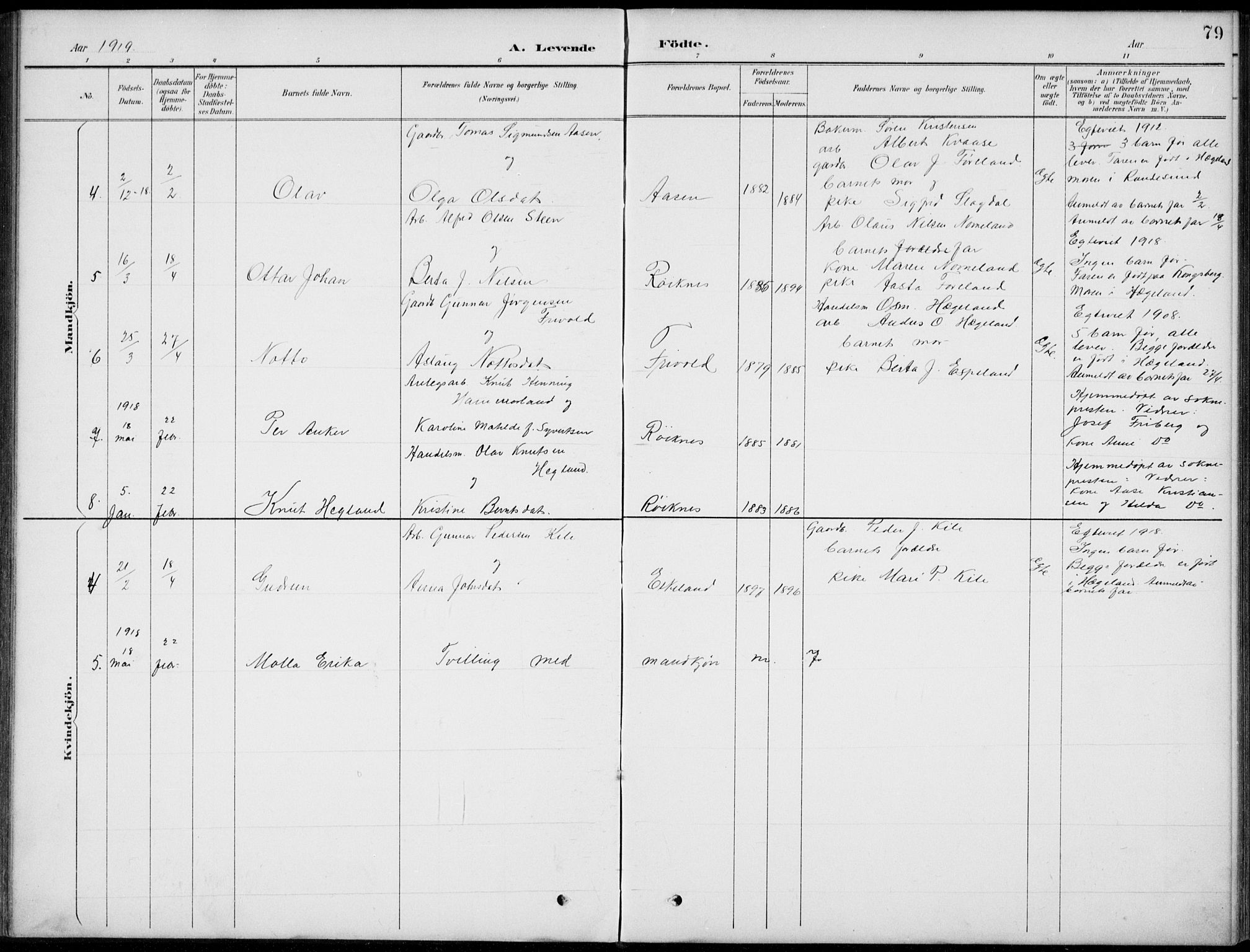 Vennesla sokneprestkontor, AV/SAK-1111-0045/Fb/Fba/L0003: Parish register (copy) no. B 3, 1890-1919, p. 79