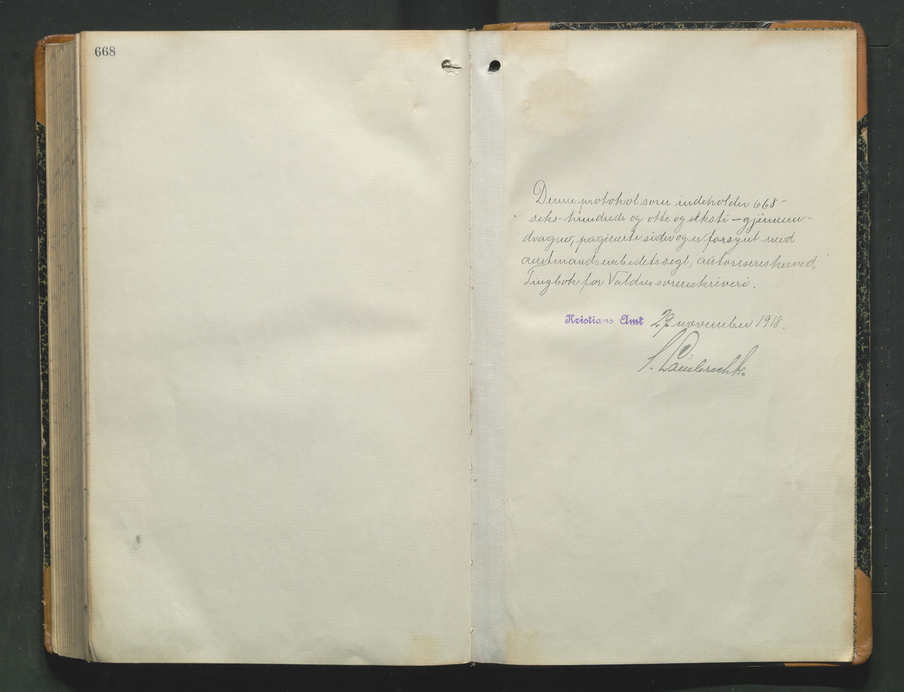 Valdres sorenskriveri, AV/SAH-TING-016/G/Gb/L0038: Tingbok, 1919-1920, p. 668