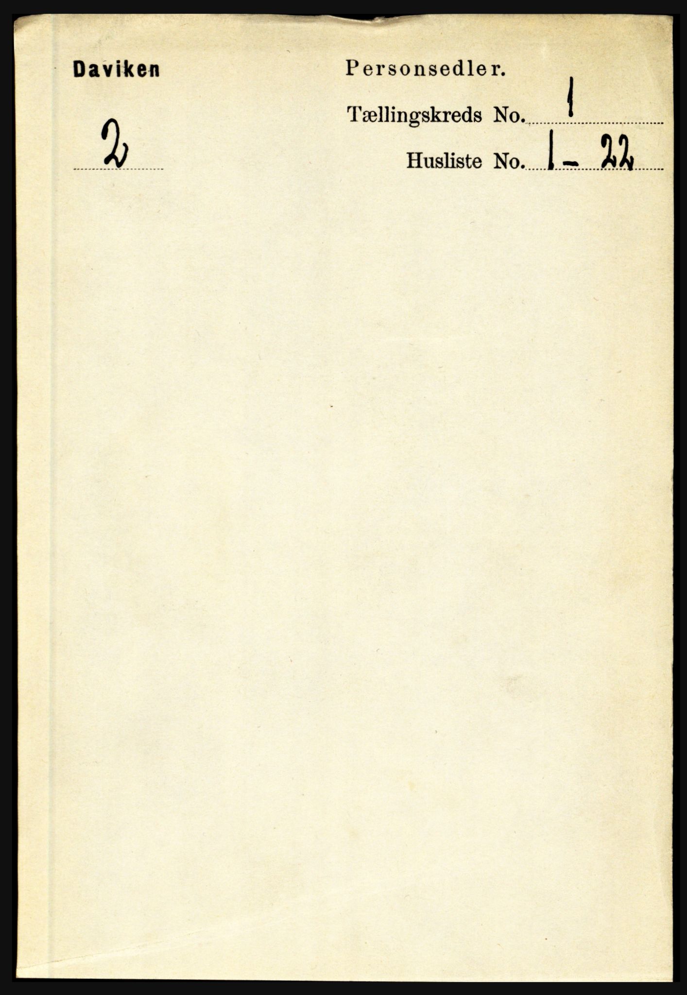 RA, 1891 census for 1442 Davik, 1891, p. 85