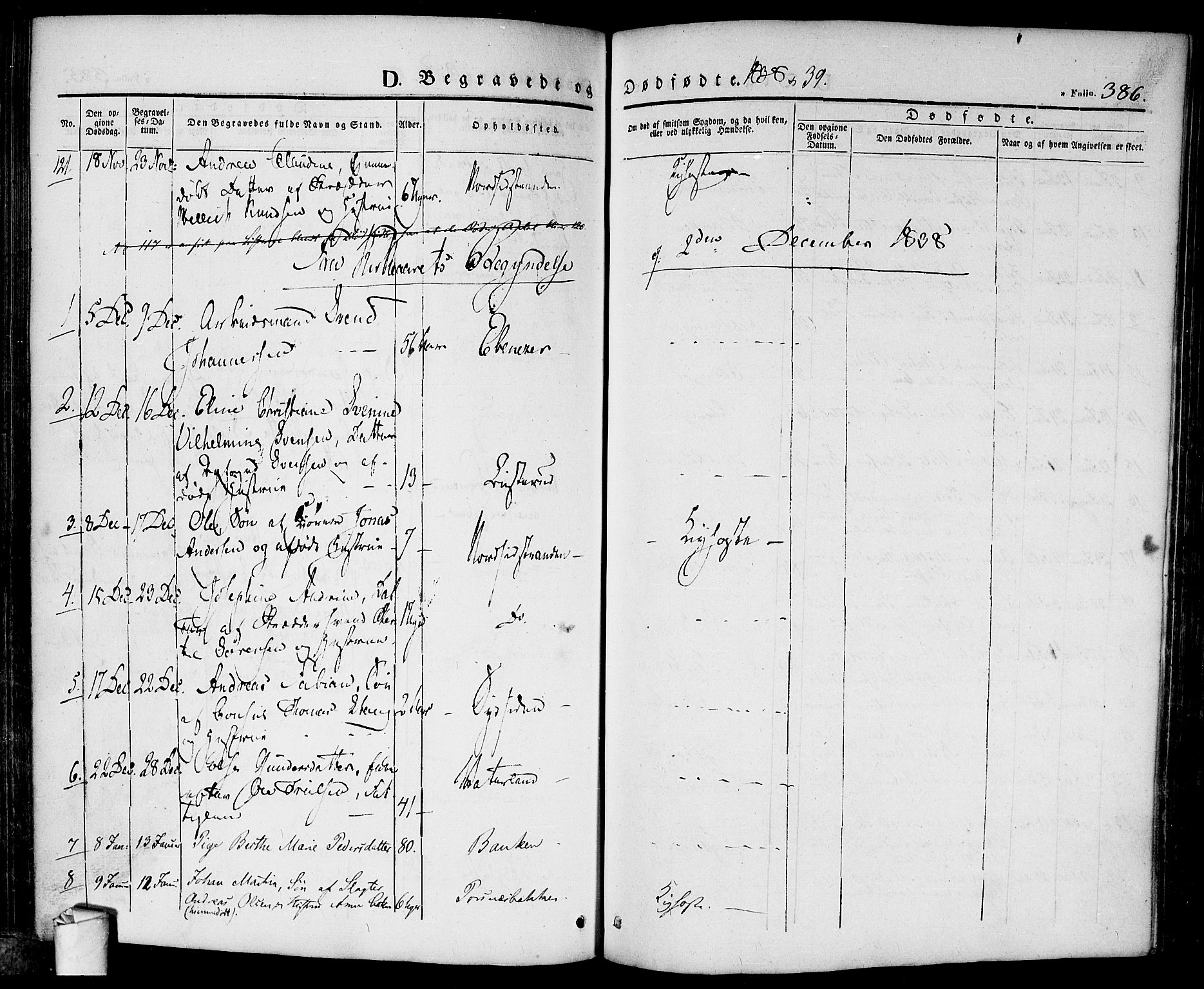 Halden prestekontor Kirkebøker, SAO/A-10909/F/Fa/L0005: Parish register (official) no. I 5, 1834-1845, p. 386