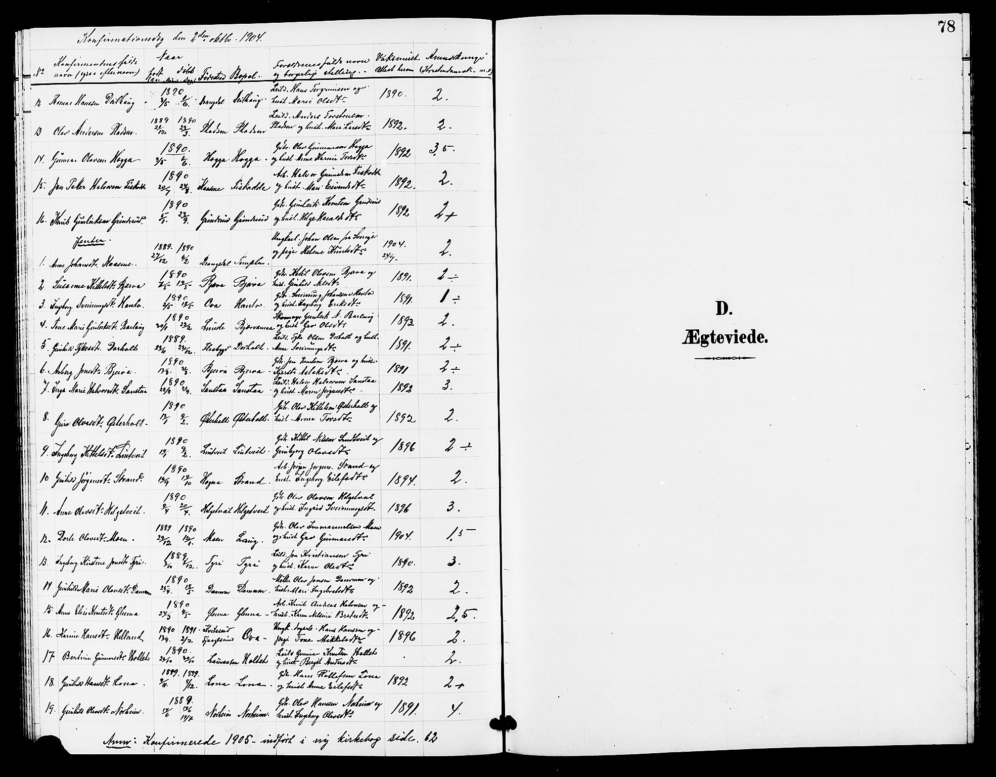 Lunde kirkebøker, AV/SAKO-A-282/G/Ga/L0003: Parish register (copy) no. I 3, 1896-1905, p. 78