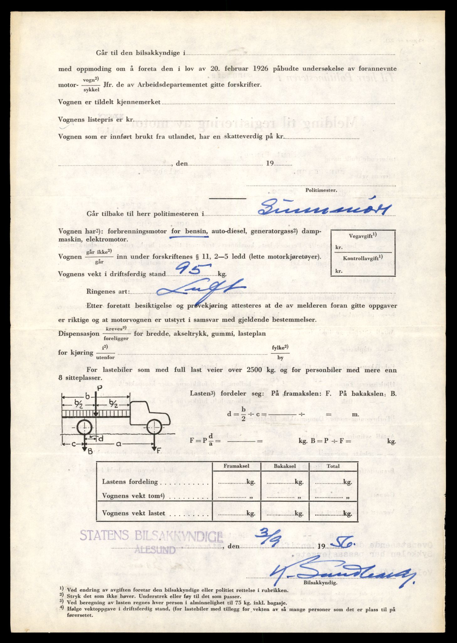 Møre og Romsdal vegkontor - Ålesund trafikkstasjon, AV/SAT-A-4099/F/Fe/L0040: Registreringskort for kjøretøy T 13531 - T 13709, 1927-1998, p. 446