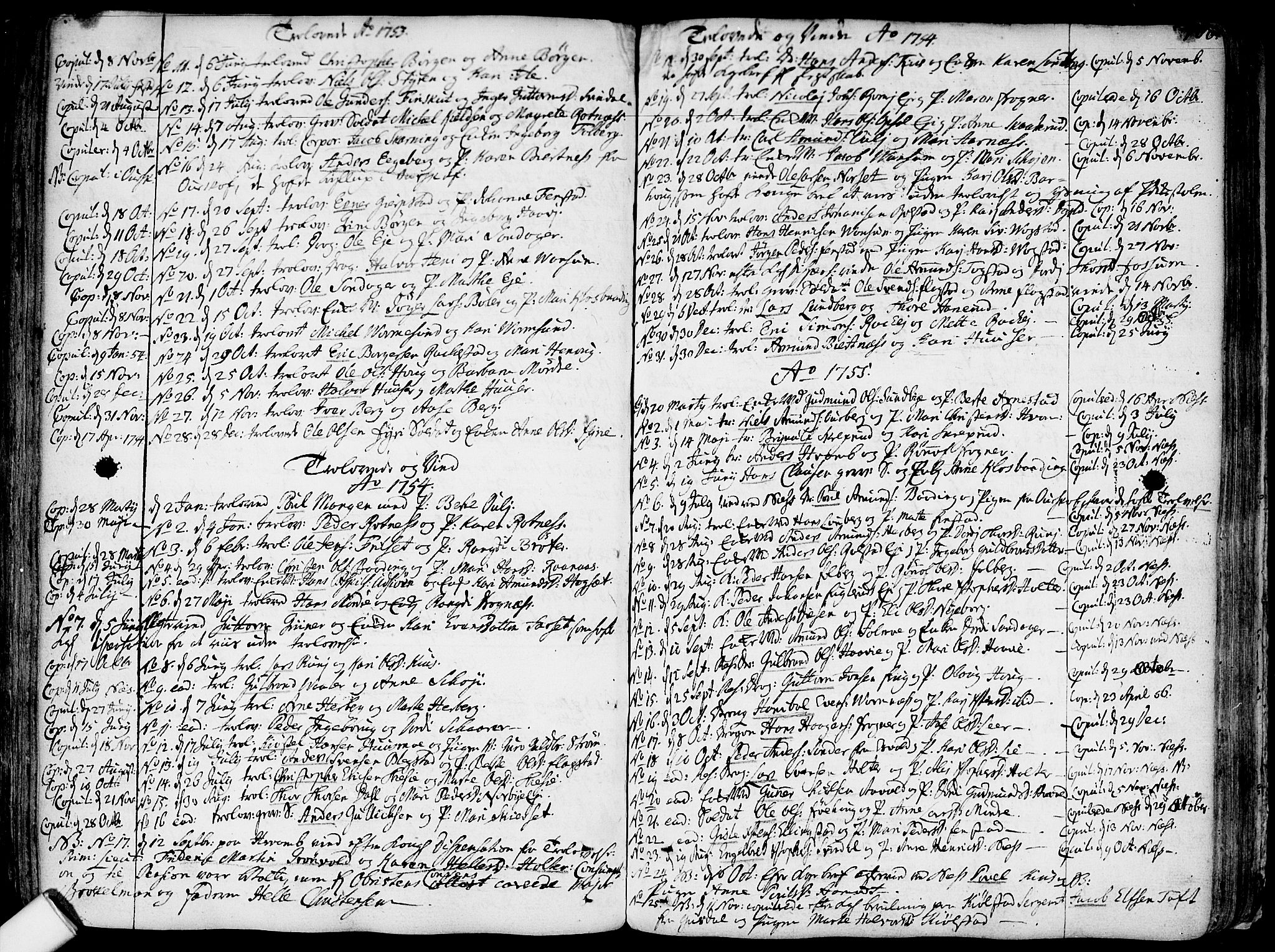 Nes prestekontor Kirkebøker, SAO/A-10410/F/Fa/L0003: Parish register (official) no. I 3, 1734-1781, p. 186