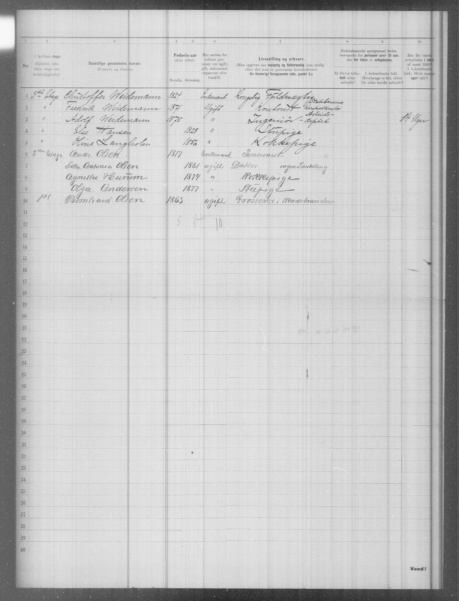 OBA, Municipal Census 1902 for Kristiania, 1902, p. 8467