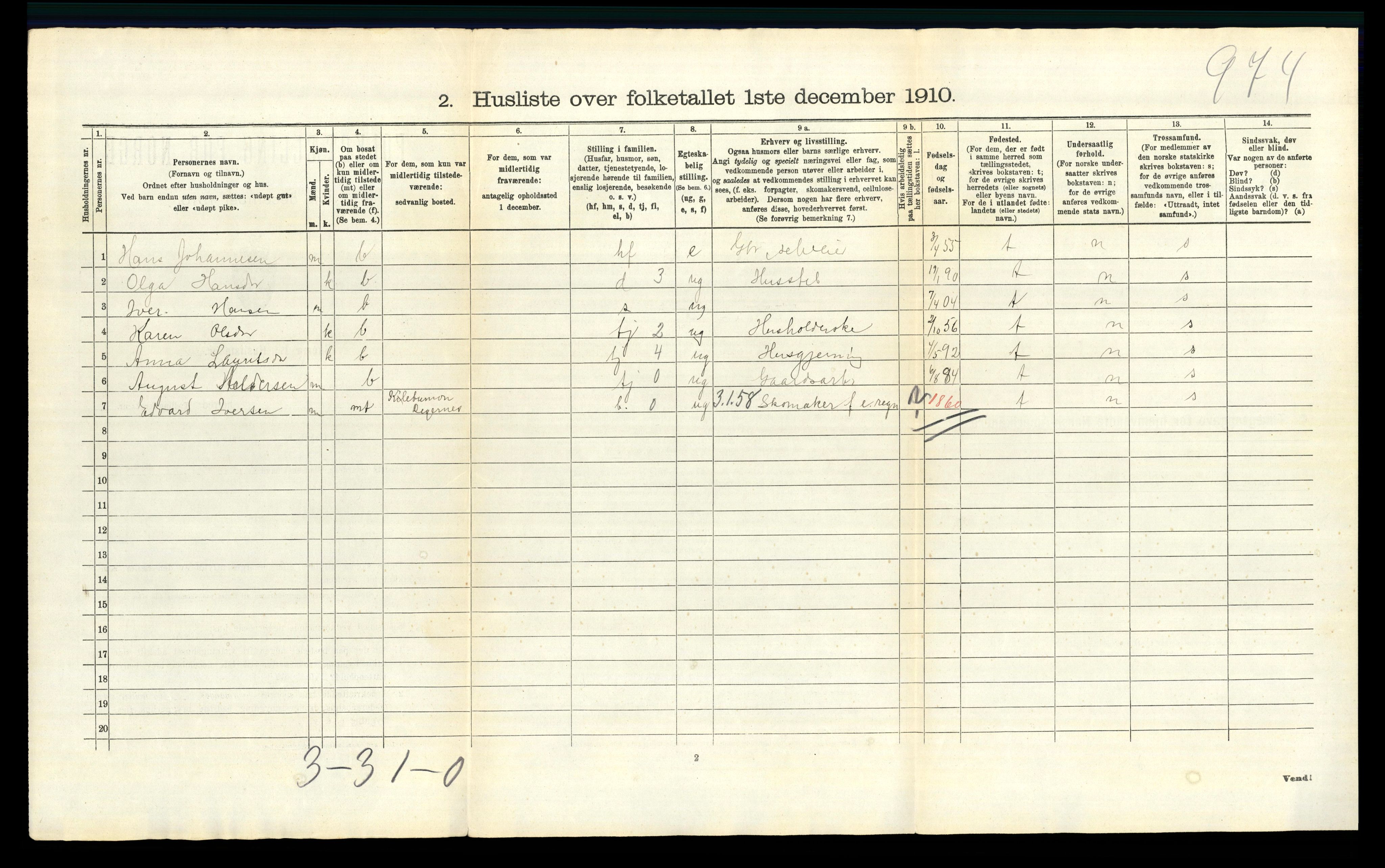 RA, 1910 census for Rakkestad, 1910, p. 996