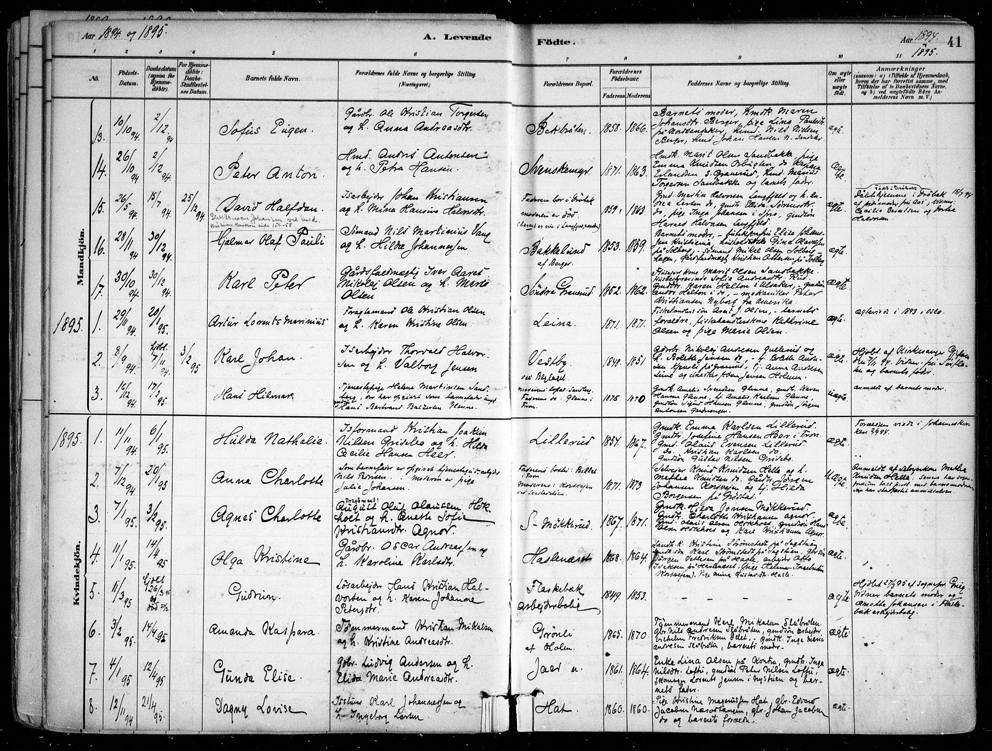 Nesodden prestekontor Kirkebøker, SAO/A-10013/F/Fa/L0009: Parish register (official) no. I 9, 1880-1915, p. 42