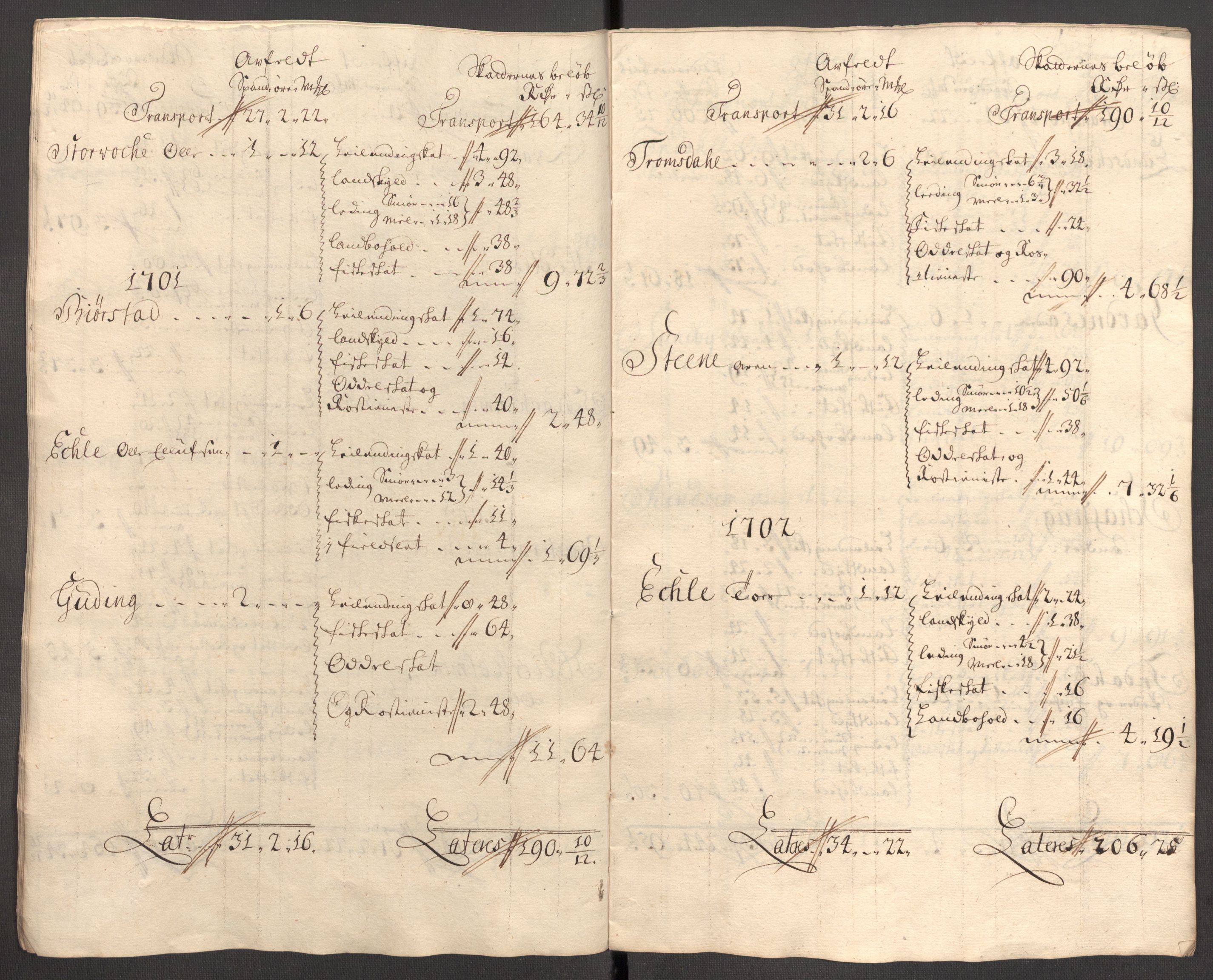 Rentekammeret inntil 1814, Reviderte regnskaper, Fogderegnskap, AV/RA-EA-4092/R62/L4197: Fogderegnskap Stjørdal og Verdal, 1707, p. 279