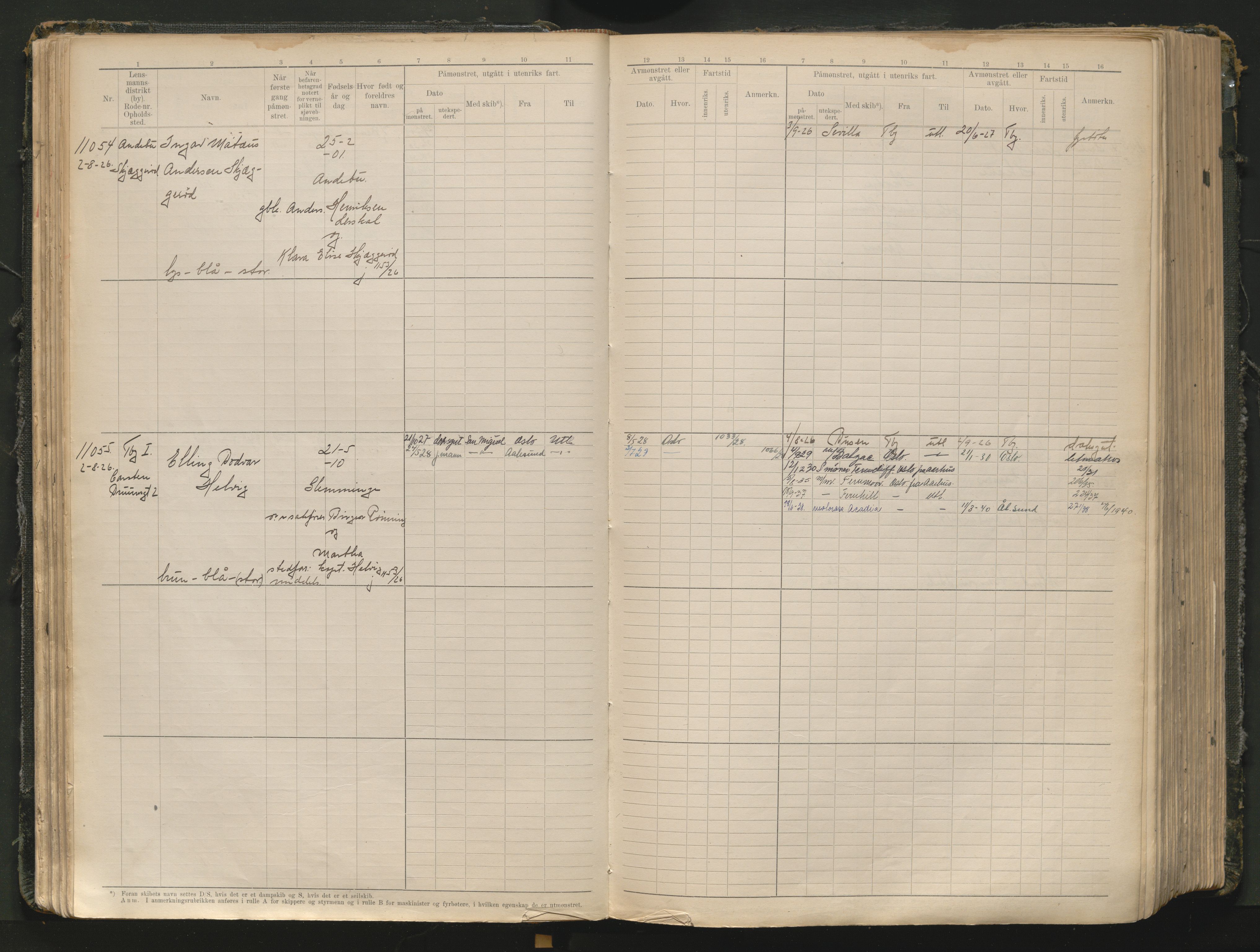 Tønsberg innrulleringskontor, AV/SAKO-A-786/F/Fc/Fcb/L0012: Hovedrulle Patent nr. 10828-12216, 1925-1948