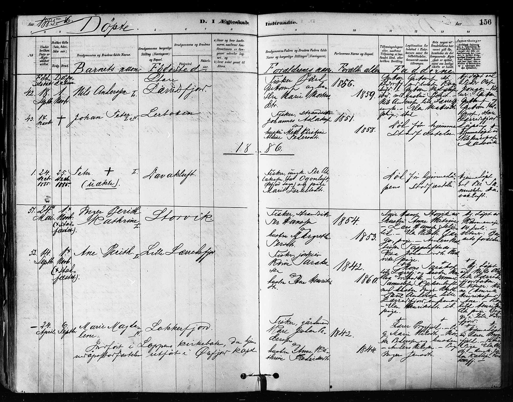 Talvik sokneprestkontor, SATØ/S-1337/H/Ha/L0012kirke: Parish register (official) no. 12, 1878-1886, p. 156
