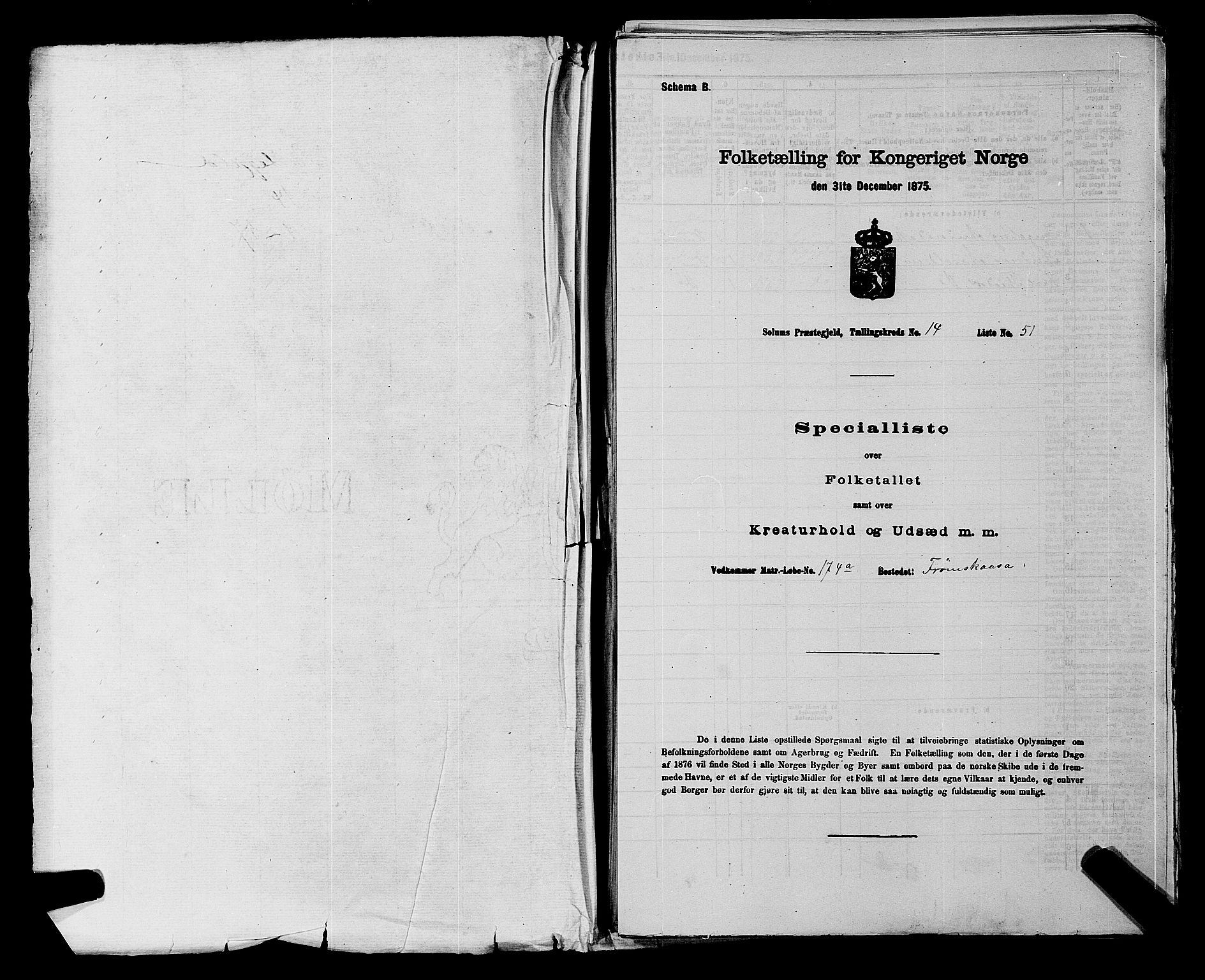 SAKO, 1875 census for 0818P Solum, 1875, p. 1965