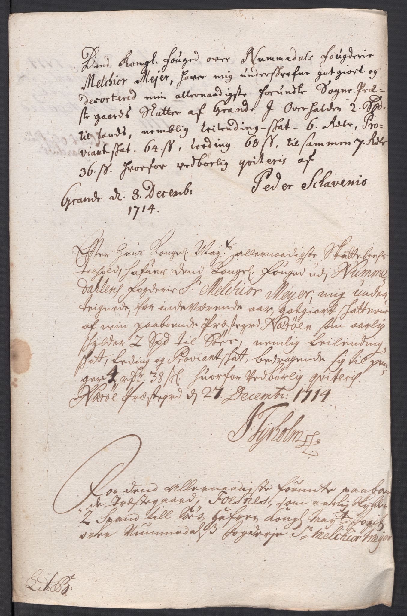 Rentekammeret inntil 1814, Reviderte regnskaper, Fogderegnskap, AV/RA-EA-4092/R64/L4435: Fogderegnskap Namdal, 1714, p. 174