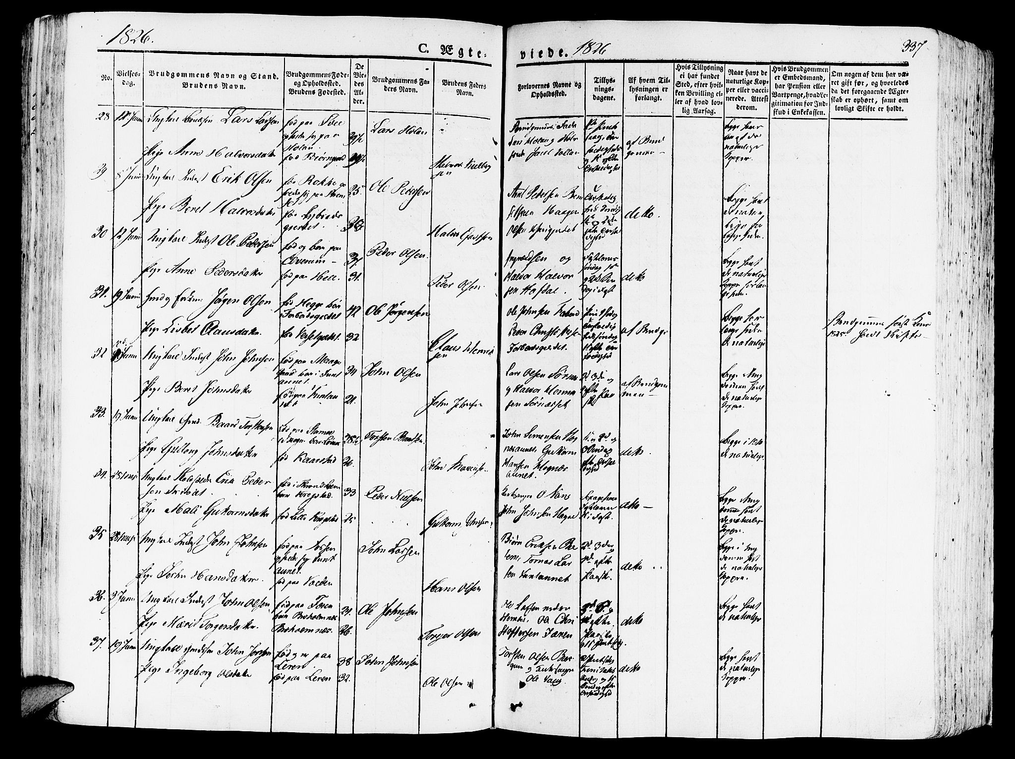 Ministerialprotokoller, klokkerbøker og fødselsregistre - Nord-Trøndelag, AV/SAT-A-1458/709/L0070: Parish register (official) no. 709A10, 1820-1832, p. 337