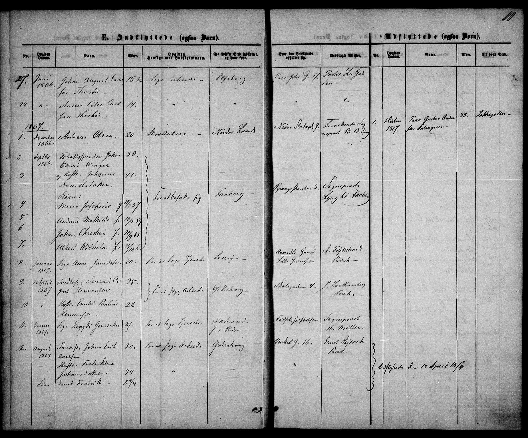 Trefoldighet prestekontor Kirkebøker, SAO/A-10882/F/Fe/L0001: Parish register (official) no. V 1, 1858-1887, p. 11