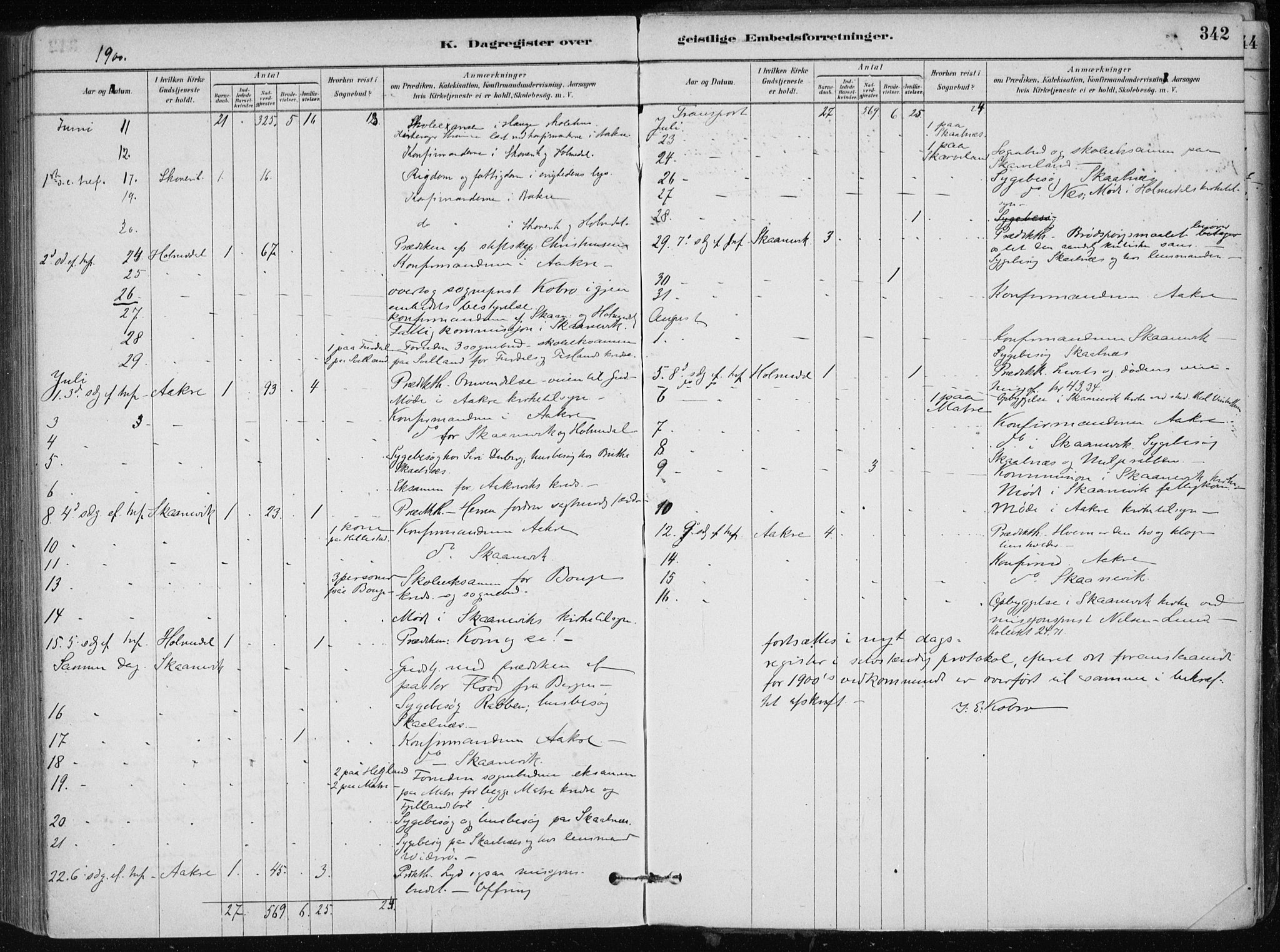 Skånevik sokneprestembete, AV/SAB-A-77801/H/Haa: Parish register (official) no. B 1, 1879-1914, p. 342