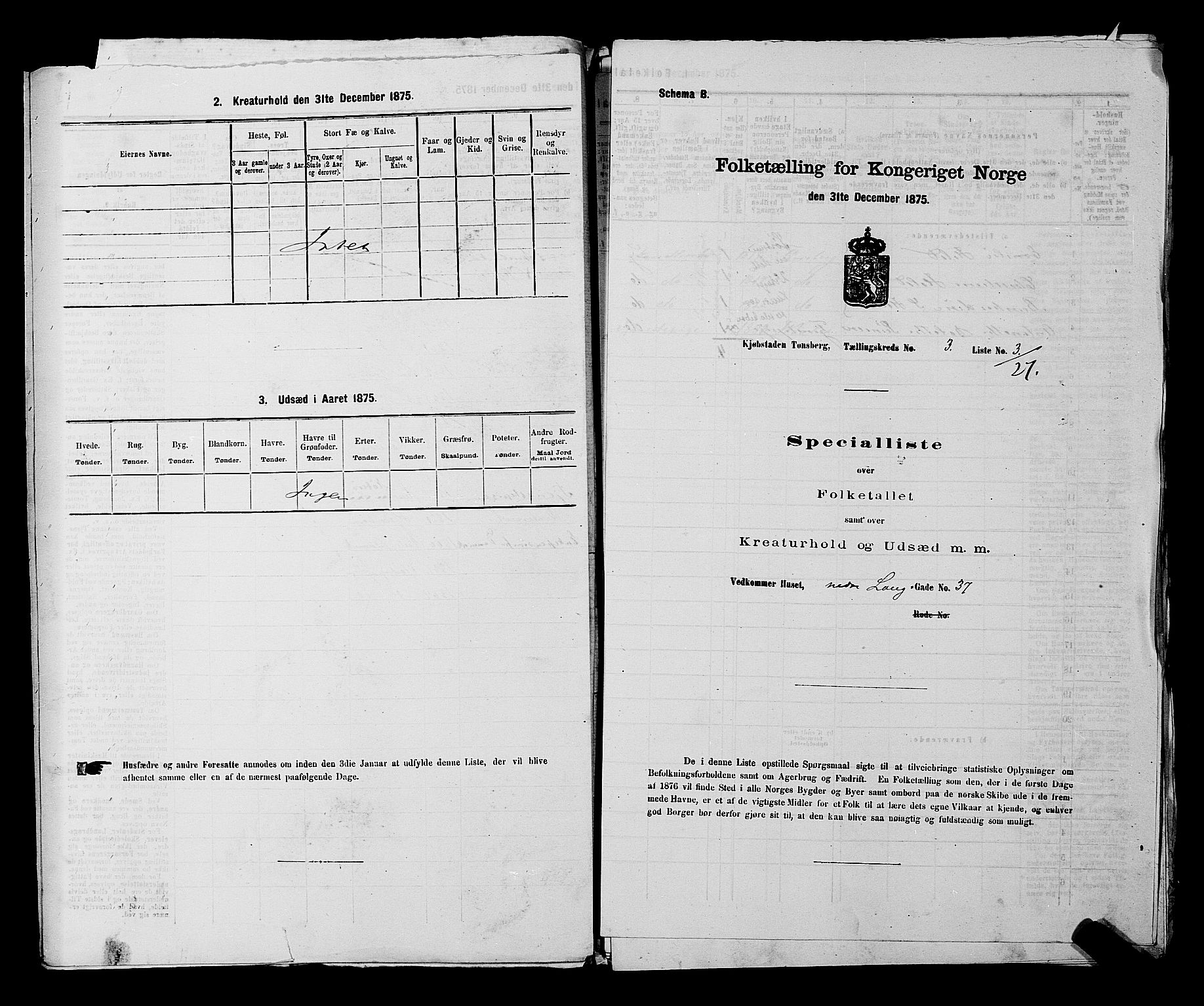 SAKO, 1875 census for 0705P Tønsberg, 1875, p. 88