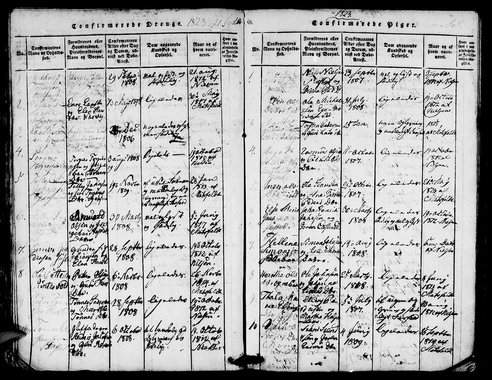 Eigersund sokneprestkontor, AV/SAST-A-101807/S08/L0007: Parish register (official) no. A 7, 1815-1827