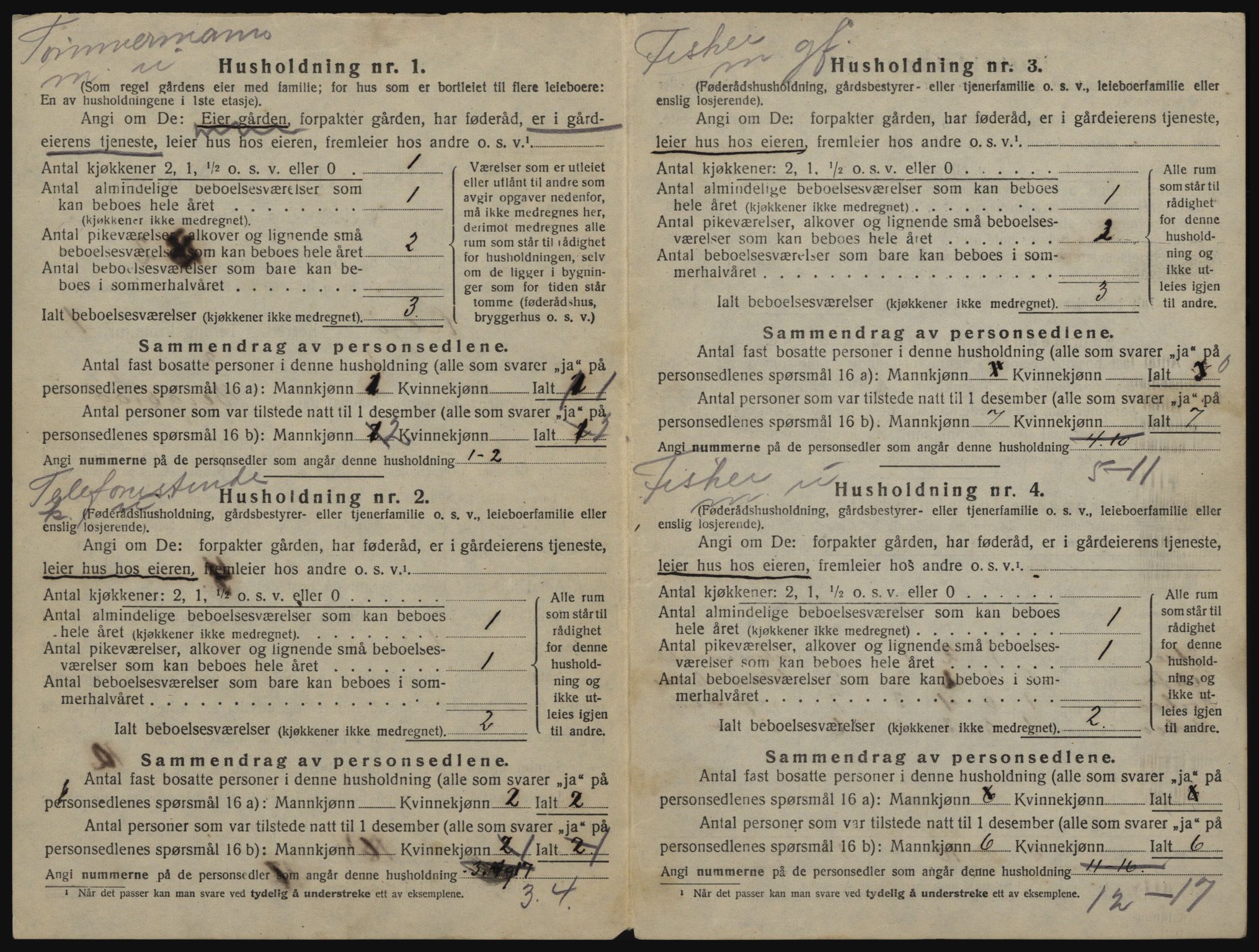 SATØ, 1920 census for Helgøy, 1920, p. 39