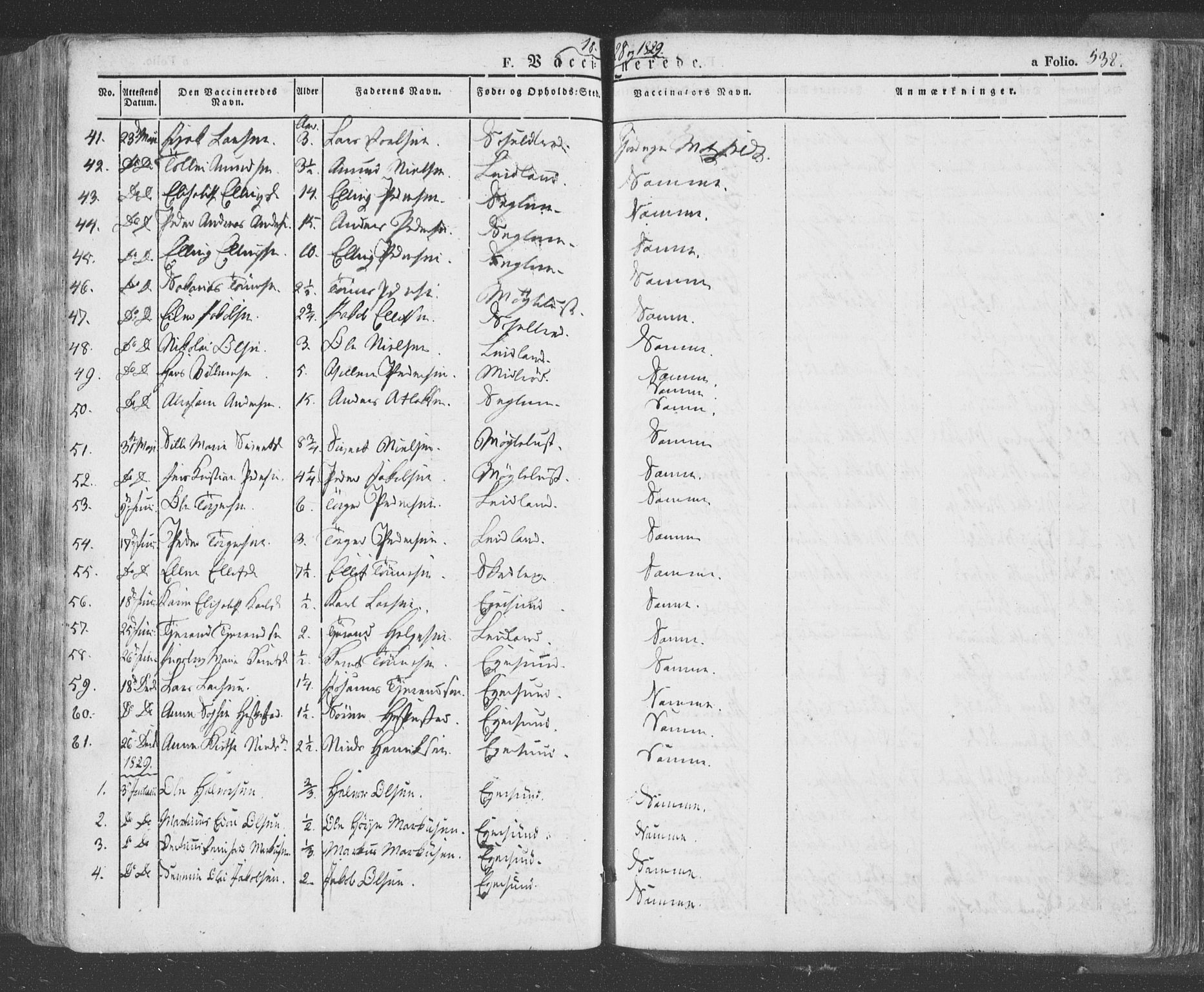Eigersund sokneprestkontor, SAST/A-101807/S08/L0009: Parish register (official) no. A 9, 1827-1850, p. 538