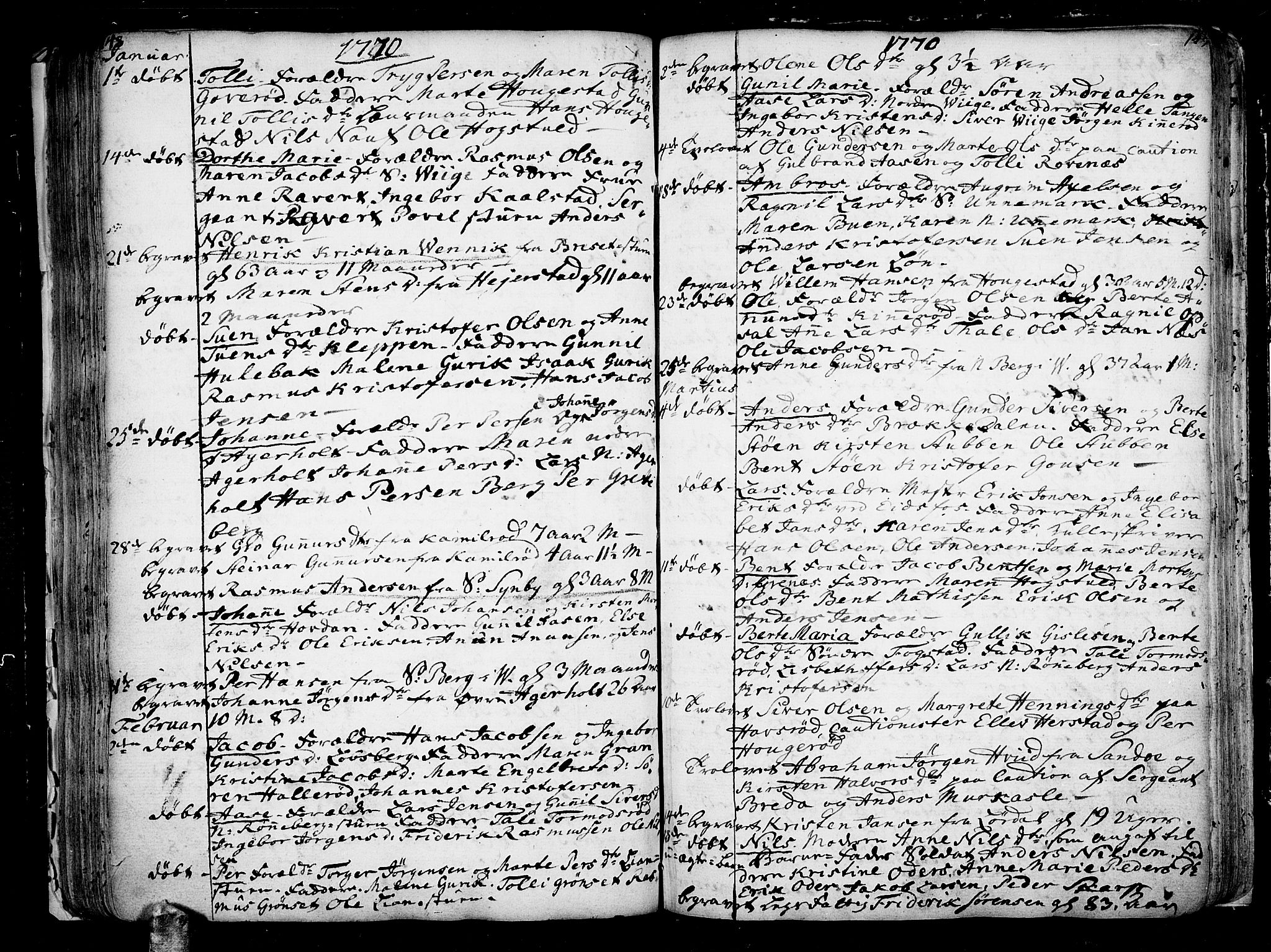 Hof kirkebøker, AV/SAKO-A-64/F/Fa/L0002: Parish register (official) no. I 2, 1746-1781, p. 148-149