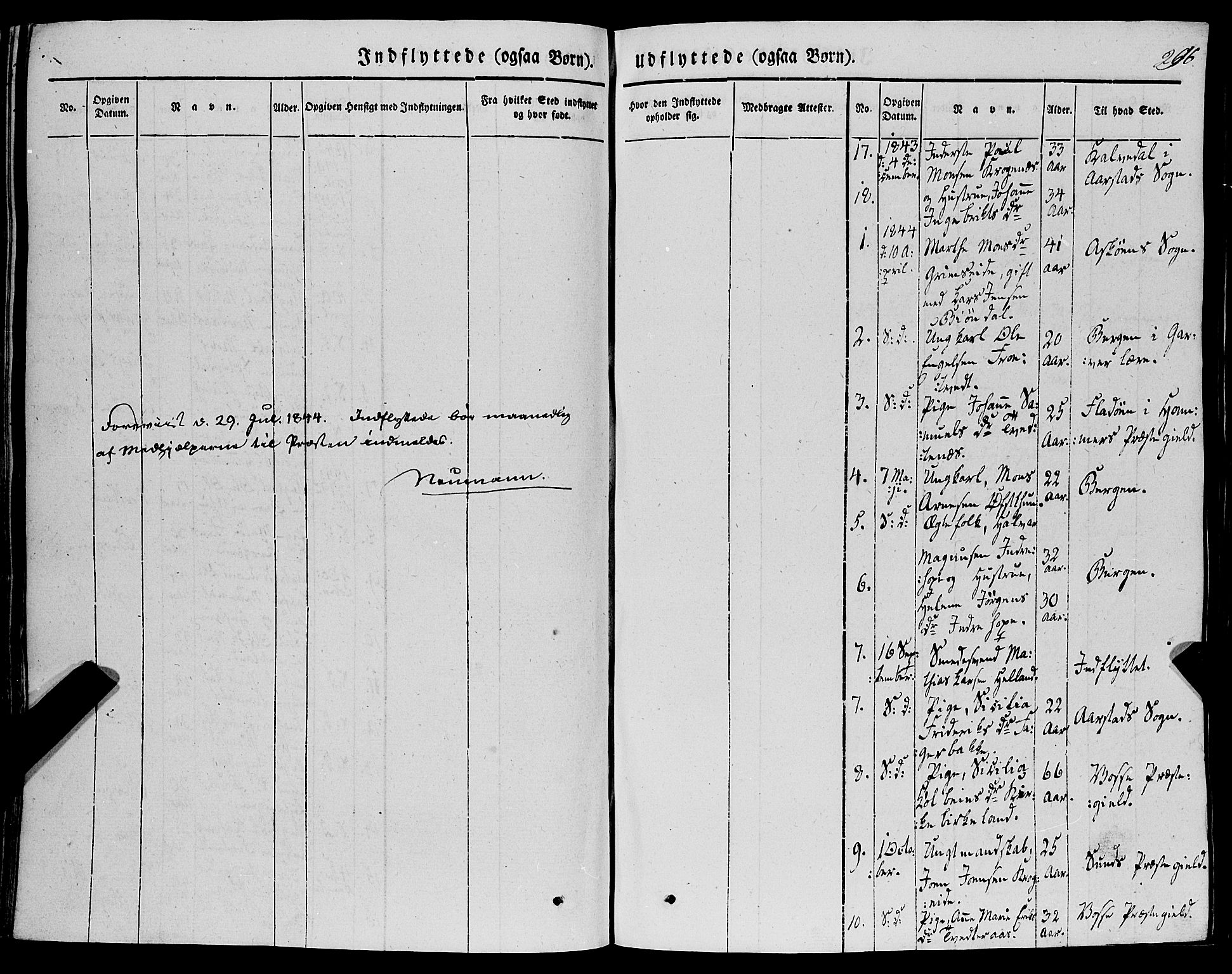Fana Sokneprestembete, SAB/A-75101/H/Haa/Haaa/L0008: Parish register (official) no. A 8, 1829-1851, p. 296