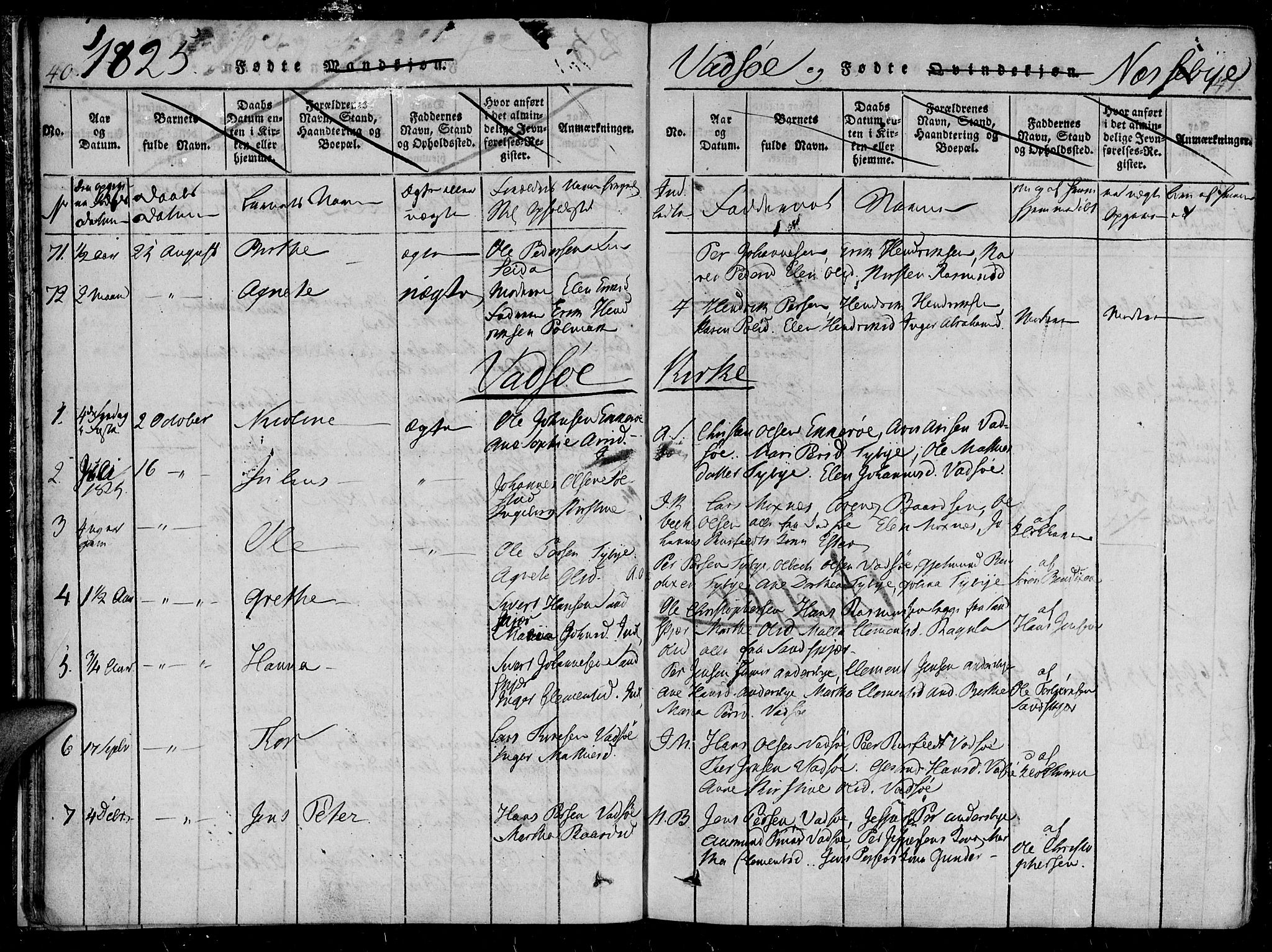 Vadsø sokneprestkontor, SATØ/S-1325/H/Ha/L0003kirke: Parish register (official) no. 3 /1, 1821-1839, p. 40-41