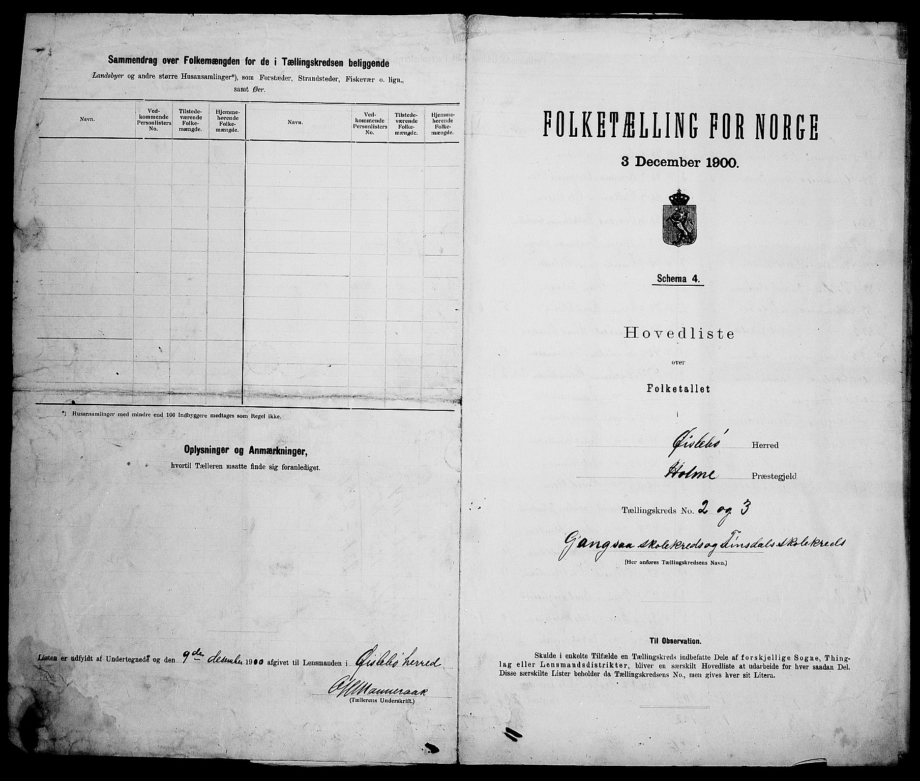 SAK, 1900 census for Øyslebø, 1900, p. 16