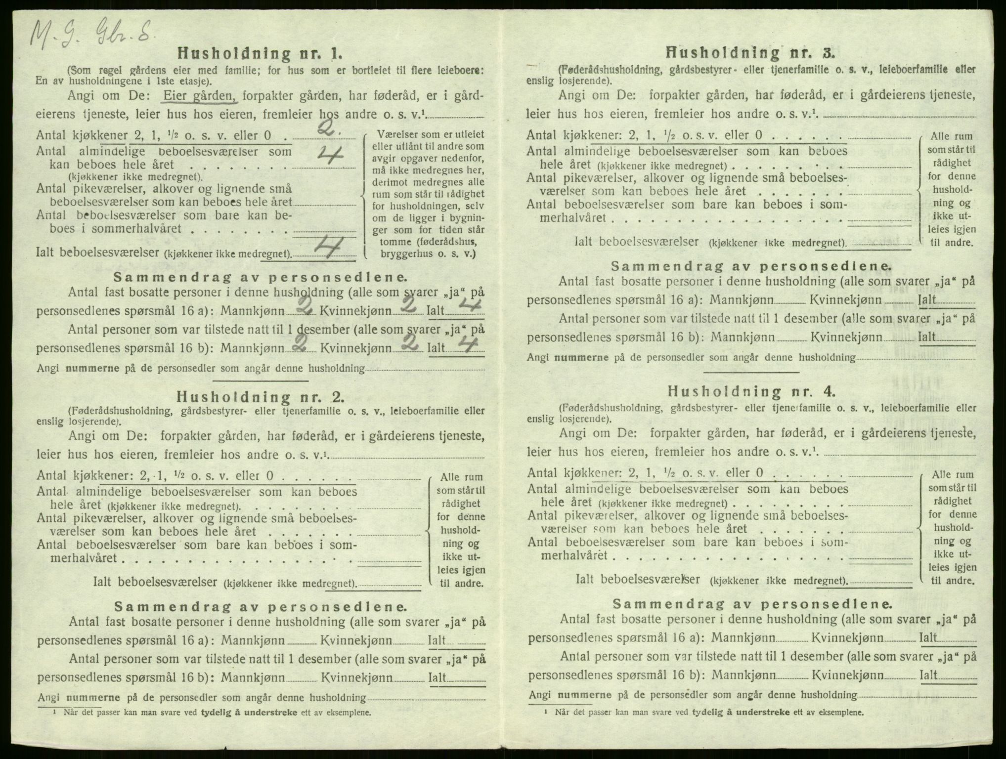 SAKO, 1920 census for Sem, 1920, p. 897