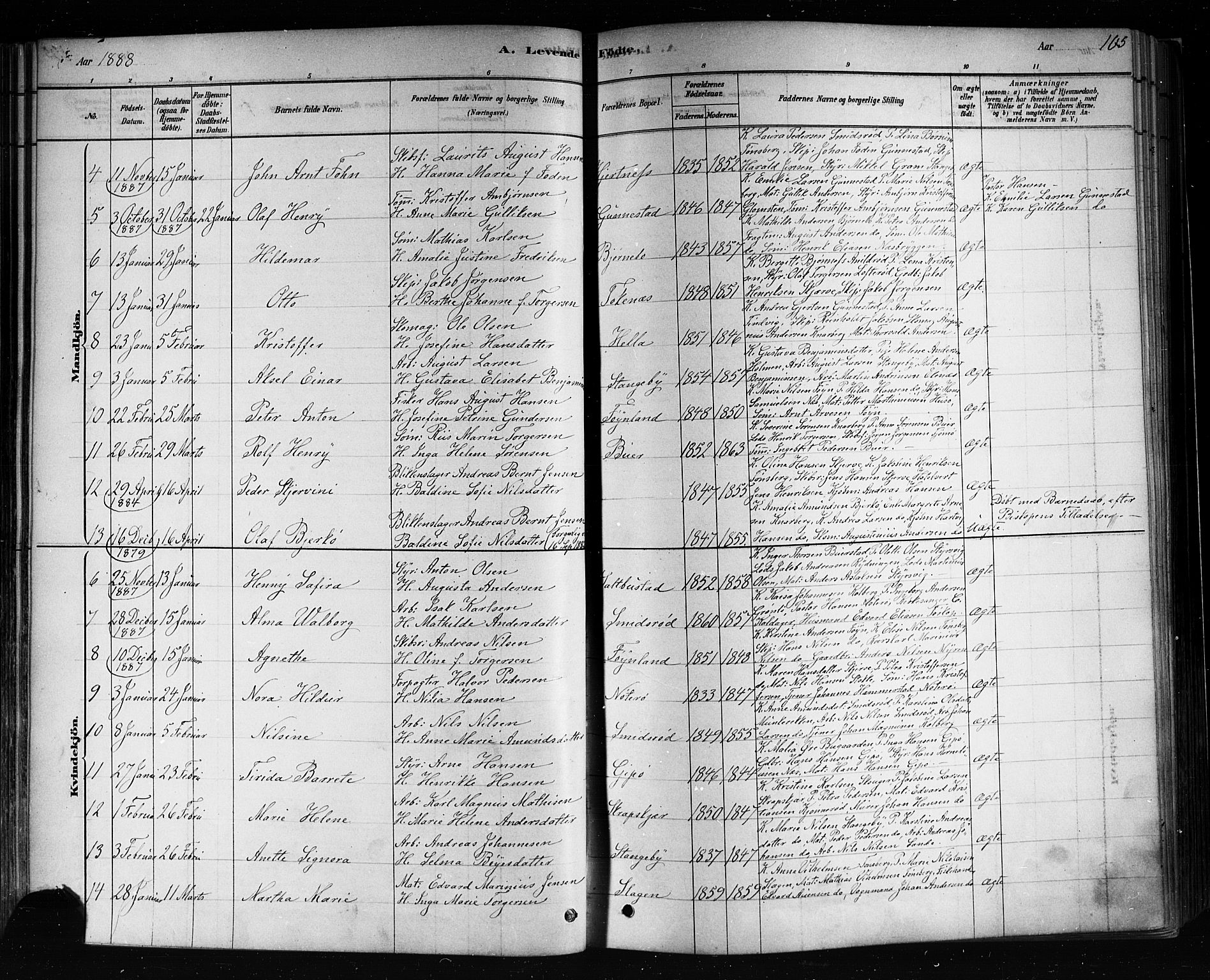 Nøtterøy kirkebøker, AV/SAKO-A-354/F/Fa/L0008: Parish register (official) no. I 8, 1878-1893, p. 105