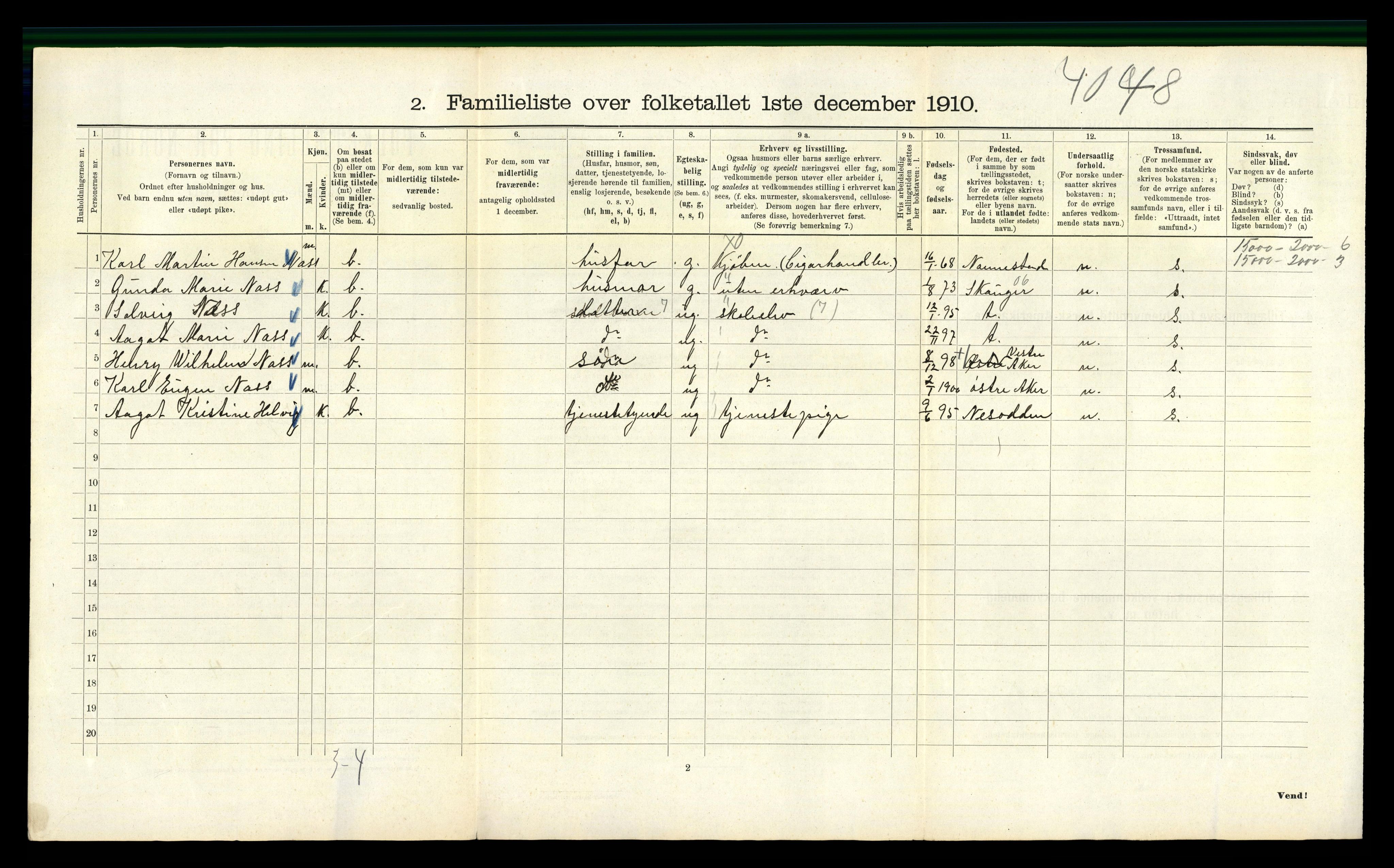 RA, 1910 census for Kristiania, 1910, p. 73388