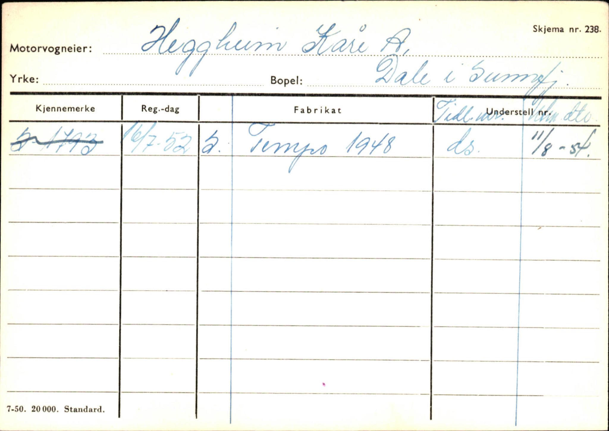 Statens vegvesen, Sogn og Fjordane vegkontor, SAB/A-5301/4/F/L0125: Eigarregister Sogndal V-Å. Aurland A-Å. Fjaler A-N, 1945-1975, p. 1908