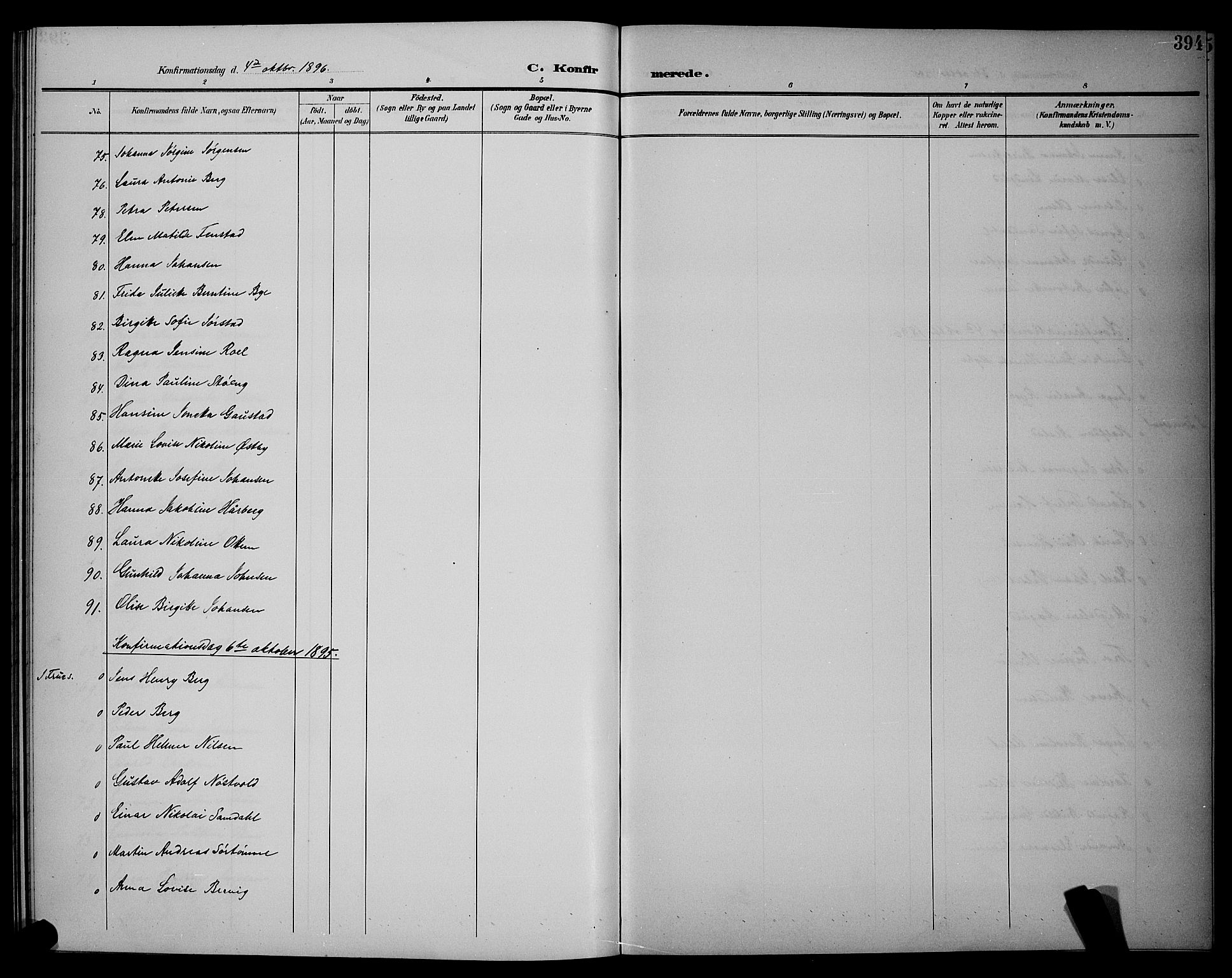 Ministerialprotokoller, klokkerbøker og fødselsregistre - Sør-Trøndelag, AV/SAT-A-1456/604/L0225: Parish register (copy) no. 604C08, 1895-1899, p. 394