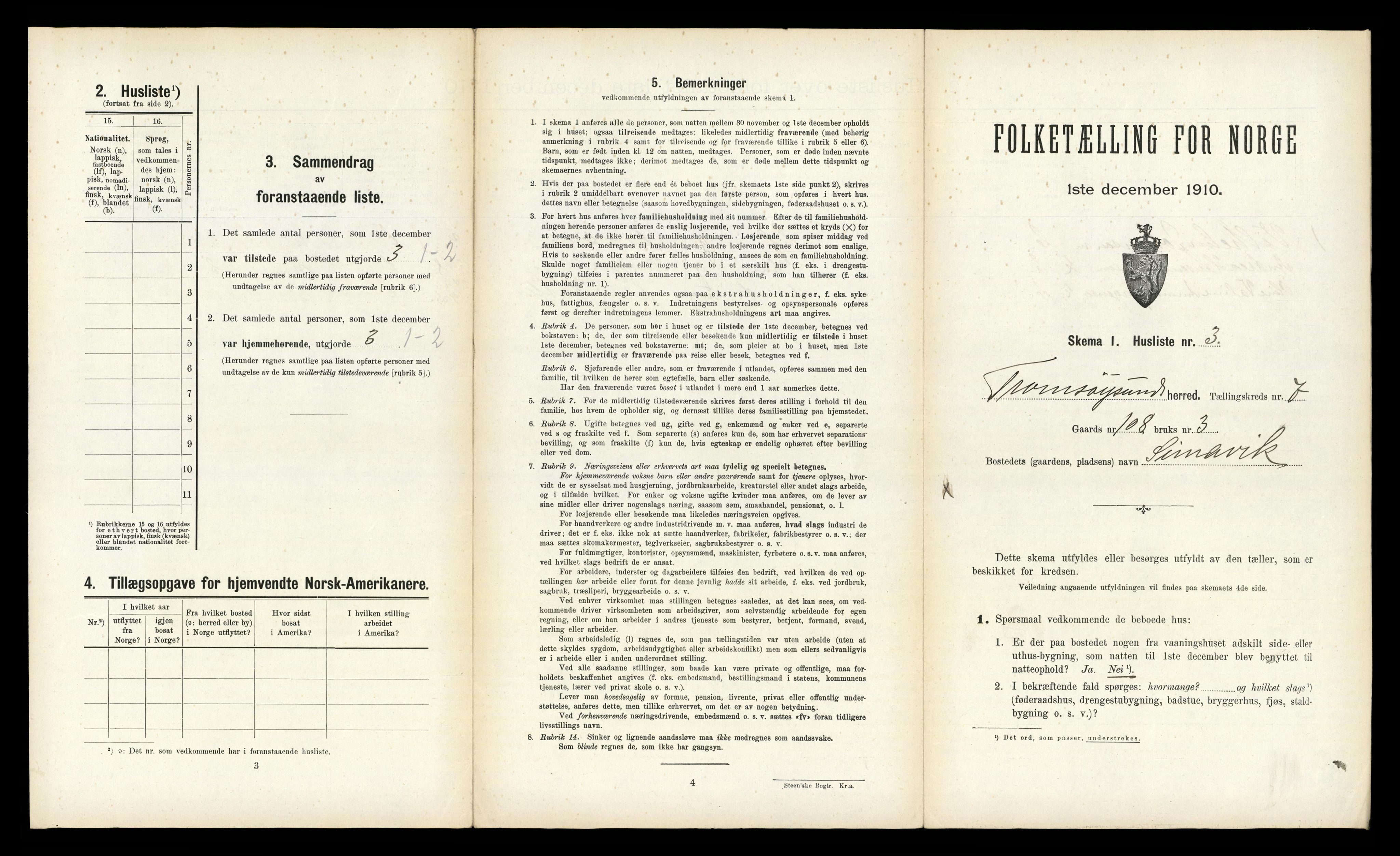 RA, 1910 census for Tromsøysund, 1910, p. 1329