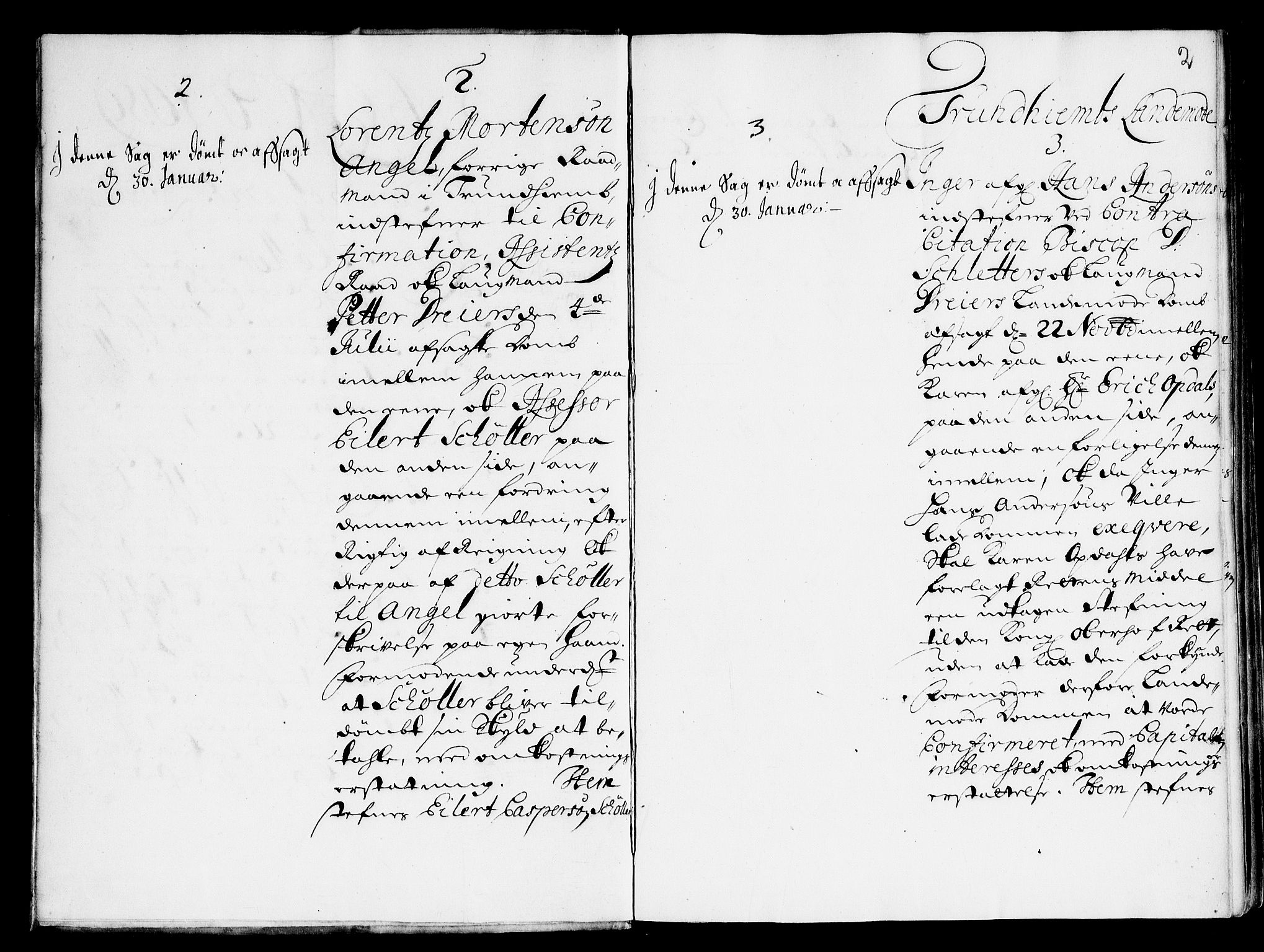 Overhoffretten 1667-1797, AV/RA-EA-2884/Ad/L0251: Ekstraktprotokoll, 1689, p. 1b-2a