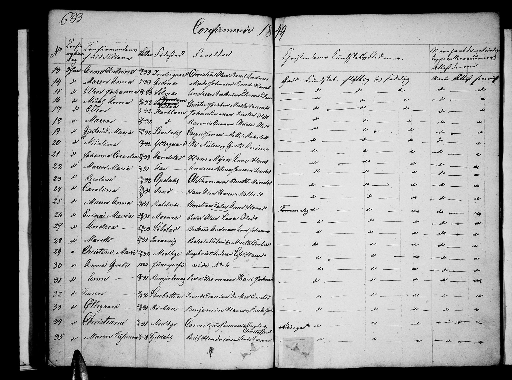 Ibestad sokneprestembete, AV/SATØ-S-0077/H/Ha/Hab/L0003klokker: Parish register (copy) no. 3, 1833-1852, p. 683