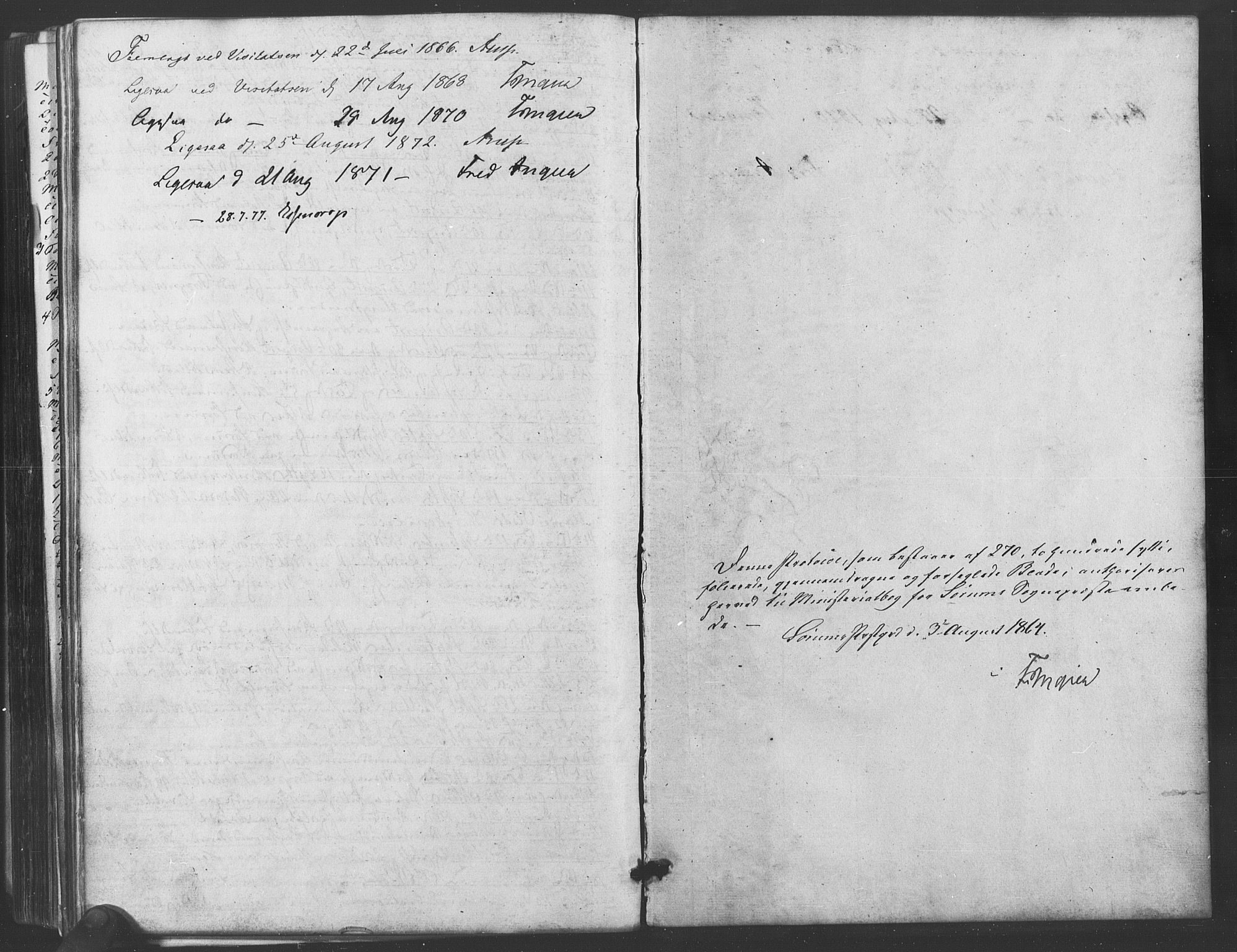 Sørum prestekontor Kirkebøker, SAO/A-10303/F/Fa/L0006: Parish register (official) no. I 6, 1864-1877, p. 271