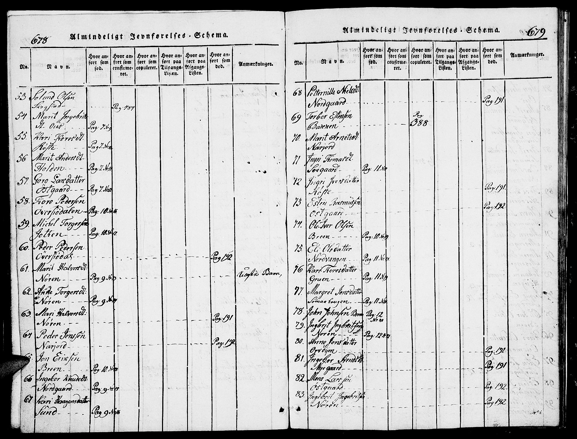 Tolga prestekontor, AV/SAH-PREST-062/L/L0002: Parish register (copy) no. 2, 1815-1844, p. 678-679