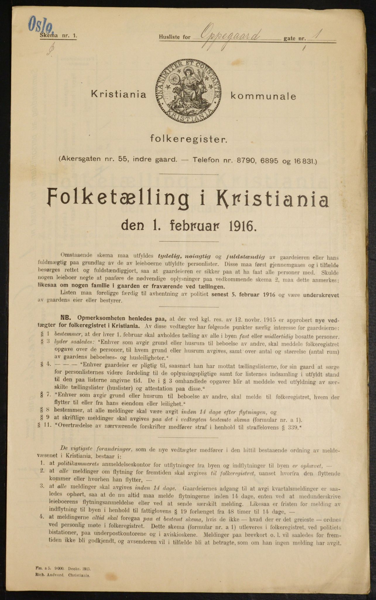 OBA, Municipal Census 1916 for Kristiania, 1916, p. 77618