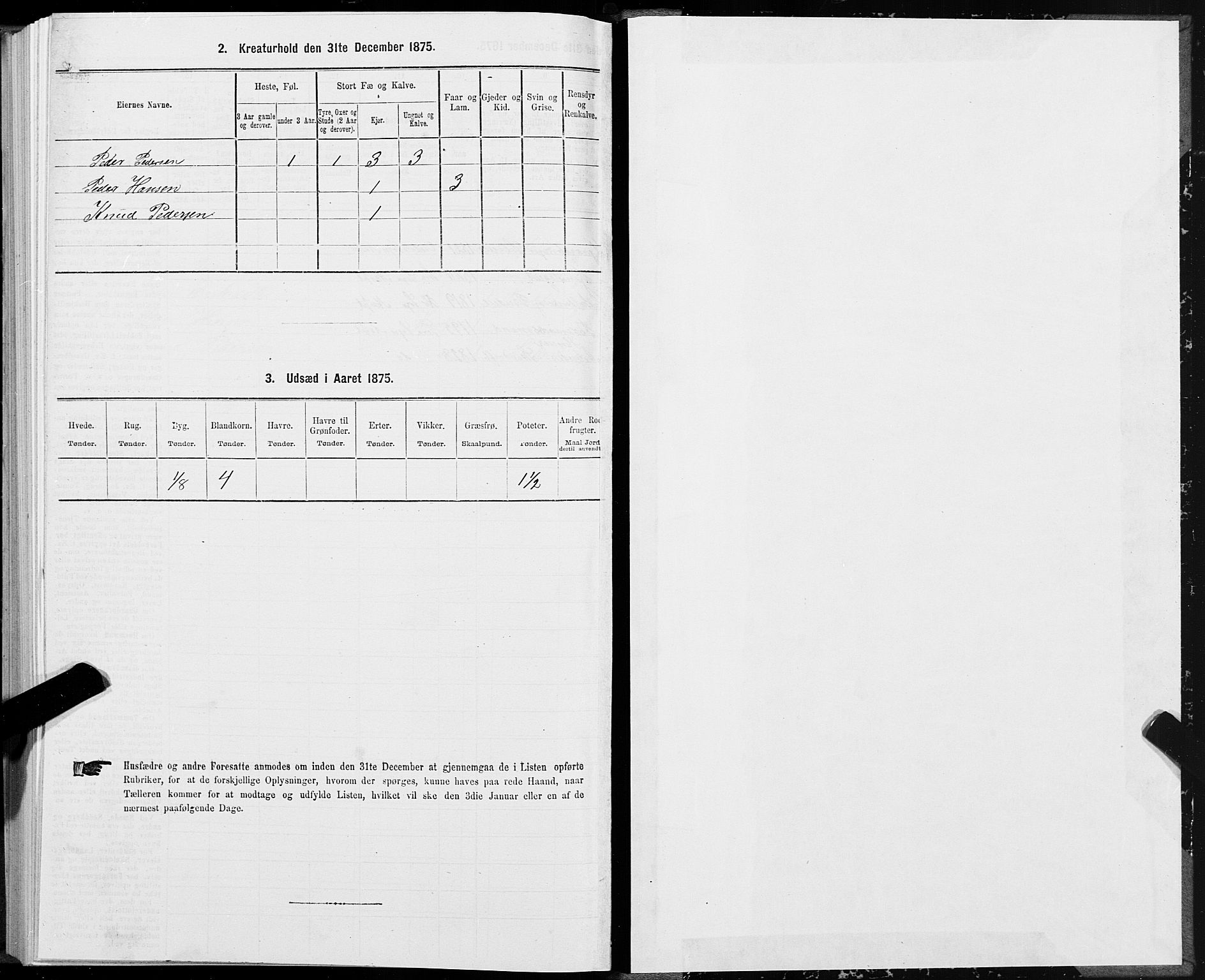 SAT, 1875 census for 1543P Nesset, 1875