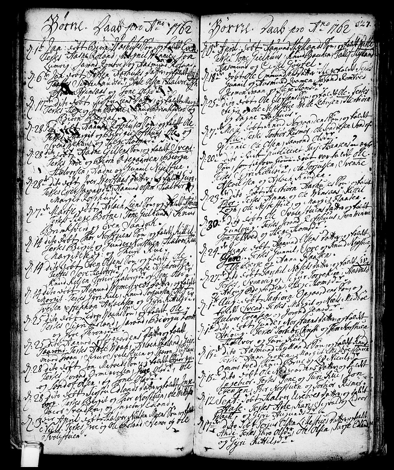 Vinje kirkebøker, AV/SAKO-A-312/F/Fa/L0001: Parish register (official) no. I 1, 1717-1766, p. 127