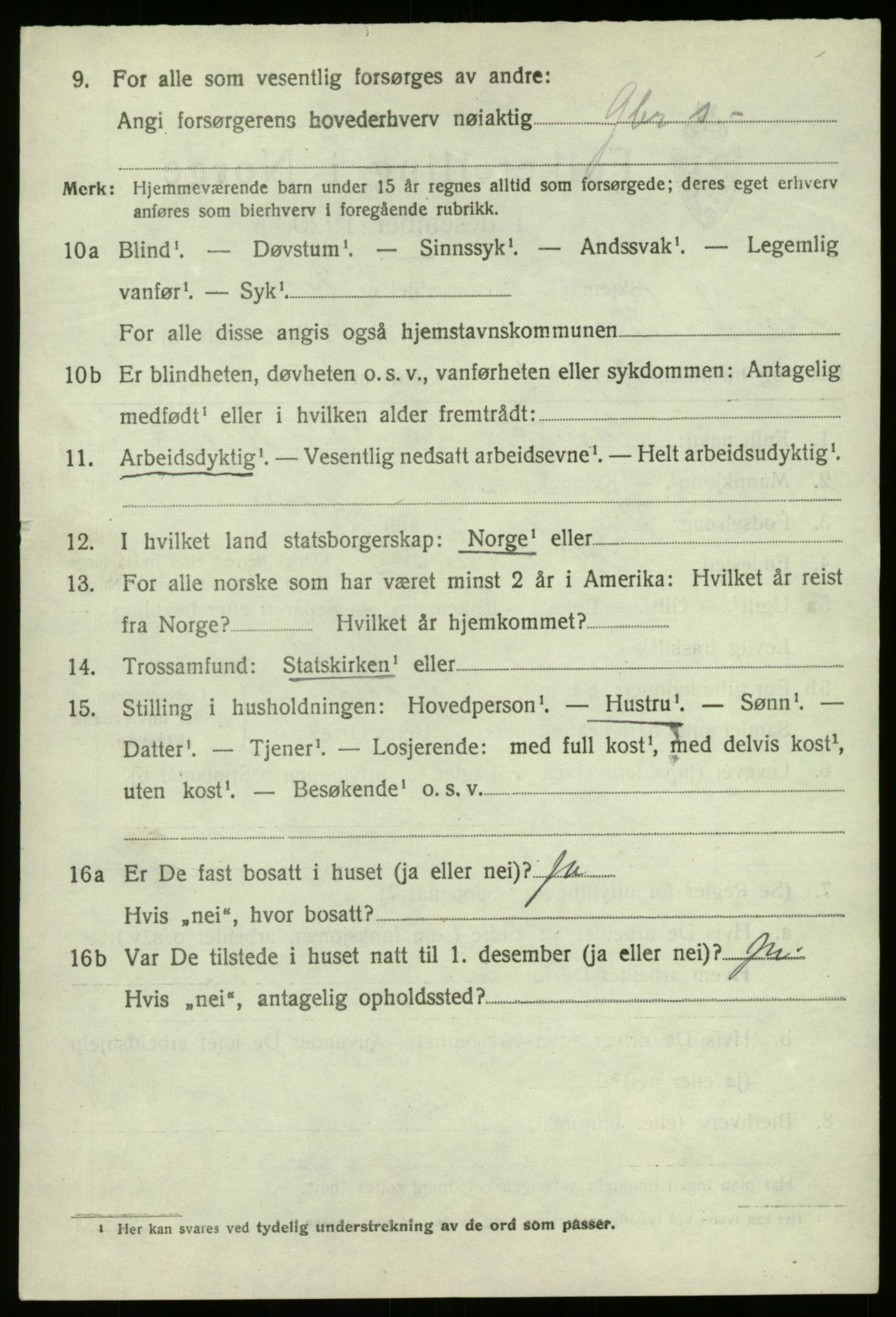 SAB, 1920 census for Nord-Vågsøy, 1920, p. 1027