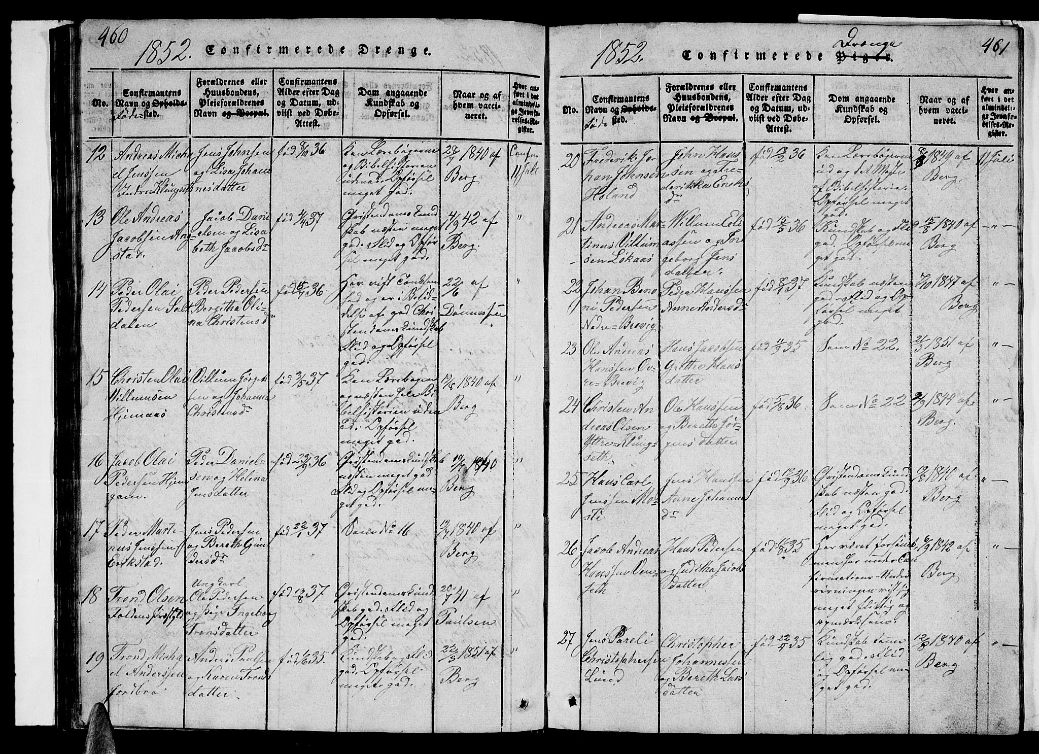 Ministerialprotokoller, klokkerbøker og fødselsregistre - Nordland, AV/SAT-A-1459/852/L0752: Parish register (copy) no. 852C03, 1840-1855, p. 460-461