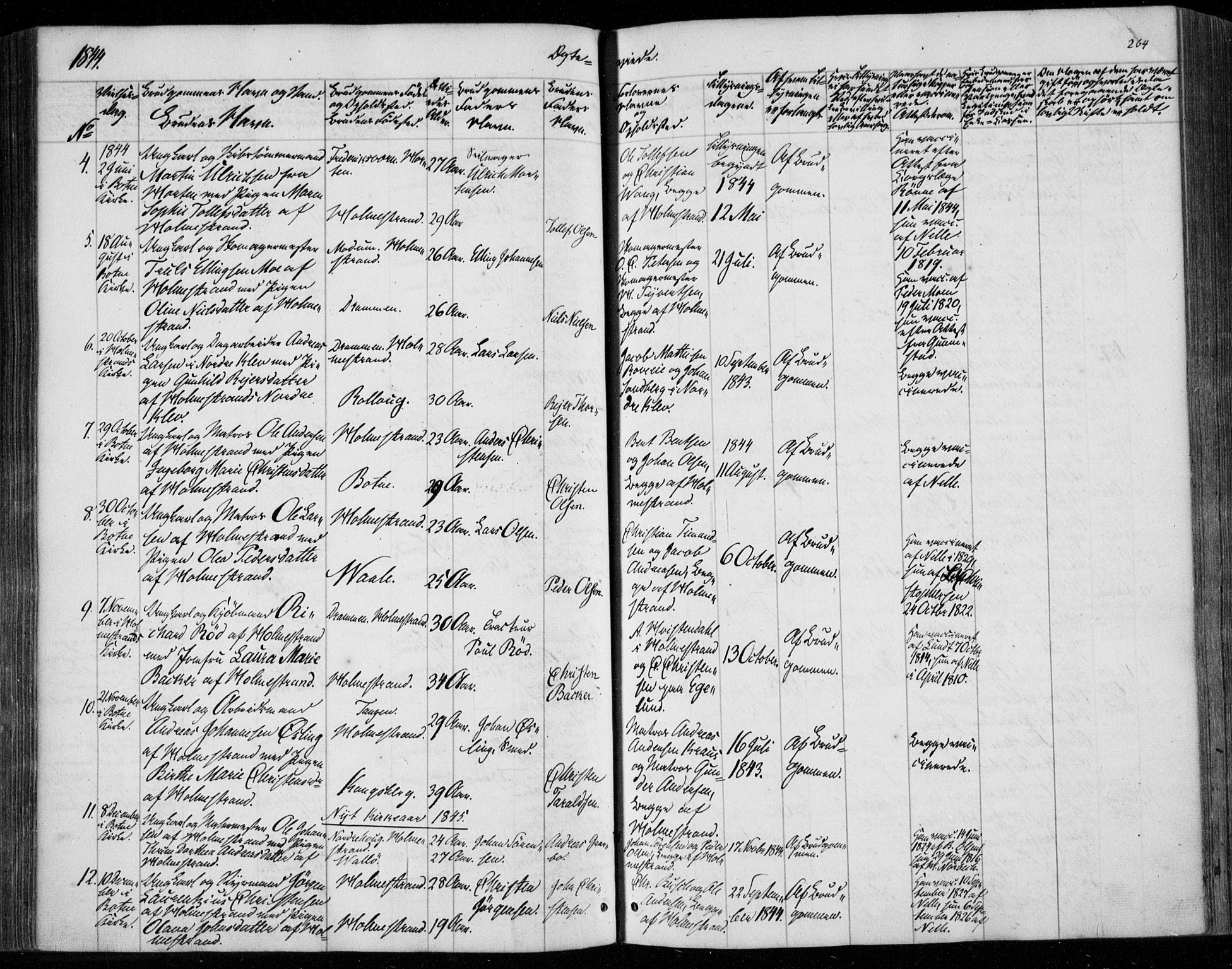 Holmestrand kirkebøker, AV/SAKO-A-346/F/Fa/L0002: Parish register (official) no. 2, 1840-1866, p. 264