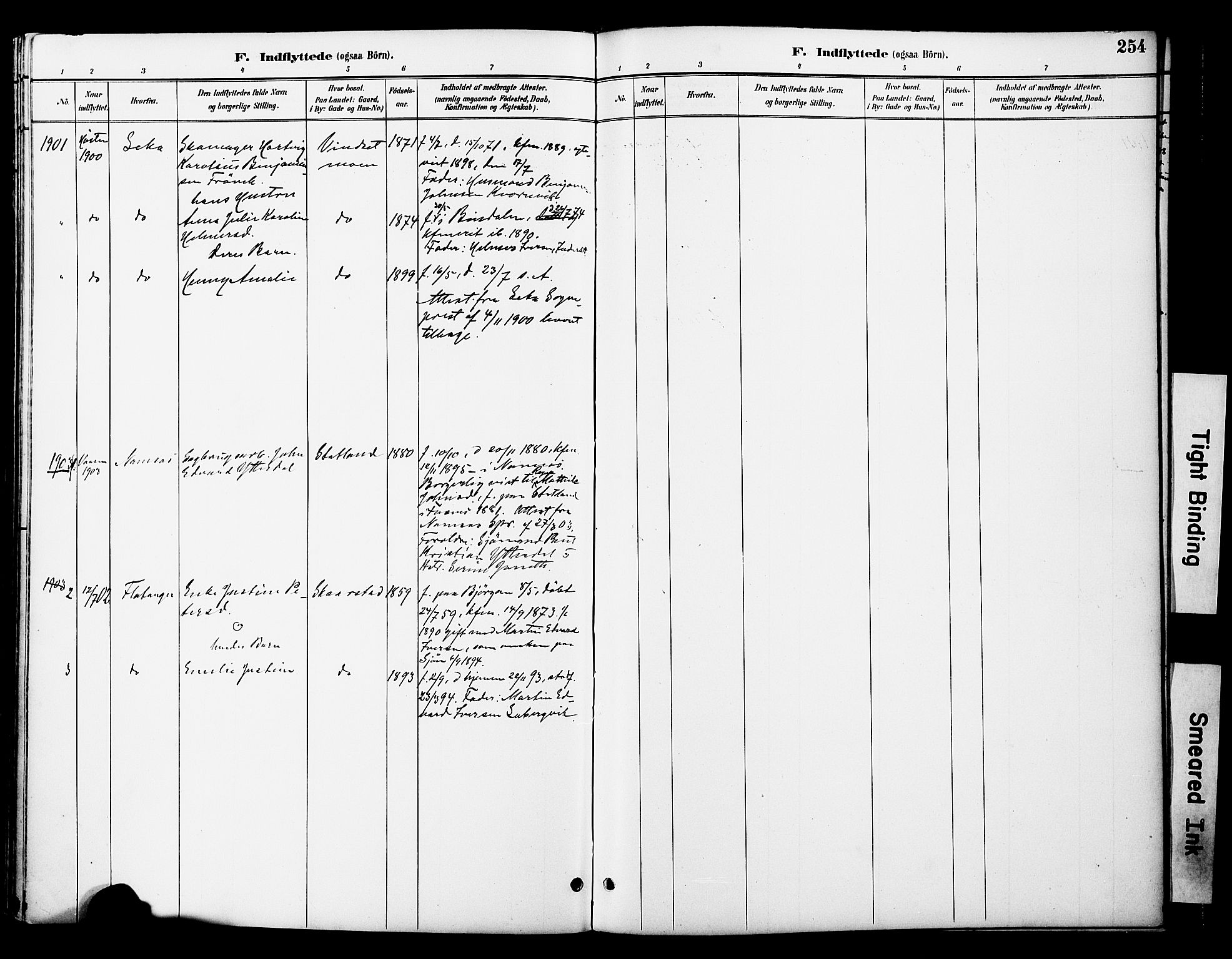 Ministerialprotokoller, klokkerbøker og fødselsregistre - Nord-Trøndelag, SAT/A-1458/774/L0628: Parish register (official) no. 774A02, 1887-1903, p. 254