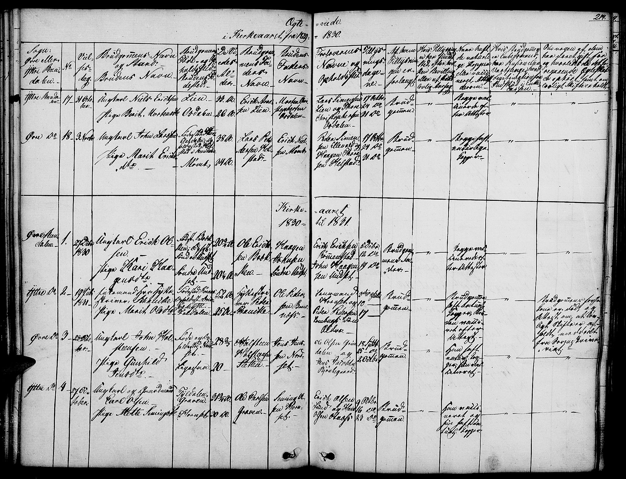 Rendalen prestekontor, SAH/PREST-054/H/Ha/Haa/L0004: Parish register (official) no. 4, 1829-1852, p. 214